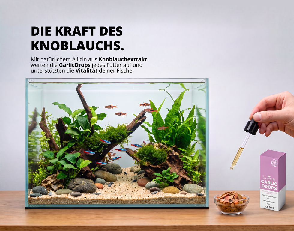 NatureHolic Garlic Drops – 500 Tropfen Knoblauch-Futterzusatz mit innovativer Gelformel für Vitalität & Immunsystem