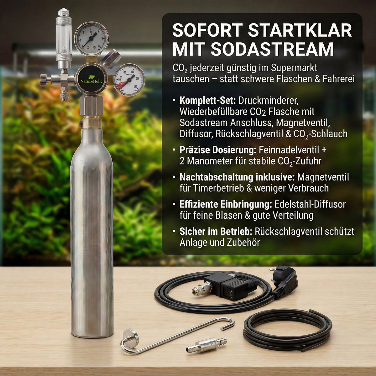 Natureholic - CO2 Anlage Komplett Set Sodastream