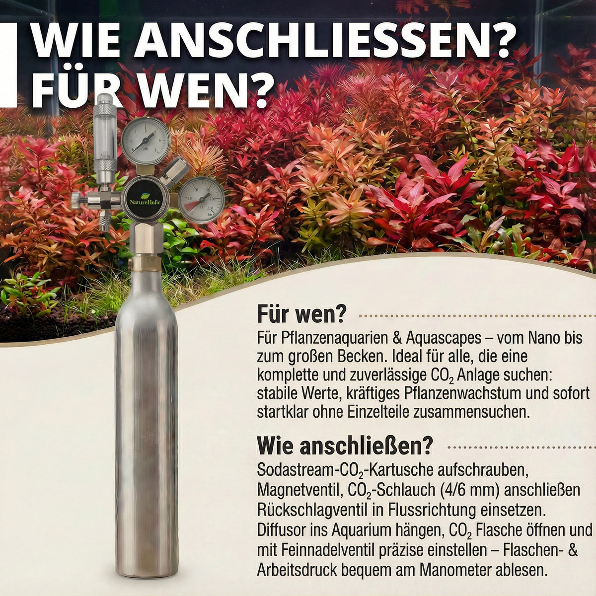 Natureholic - CO2 Anlage Komplett Set Sodastream