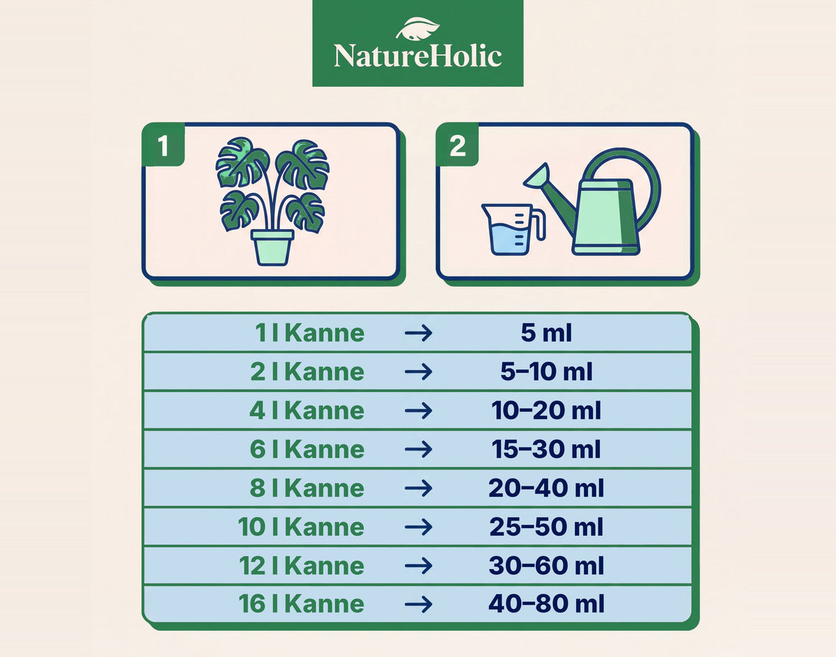 NatureHolic Monstera Dünger - Biologischer Zimmerpflanzendünger - 1000ml