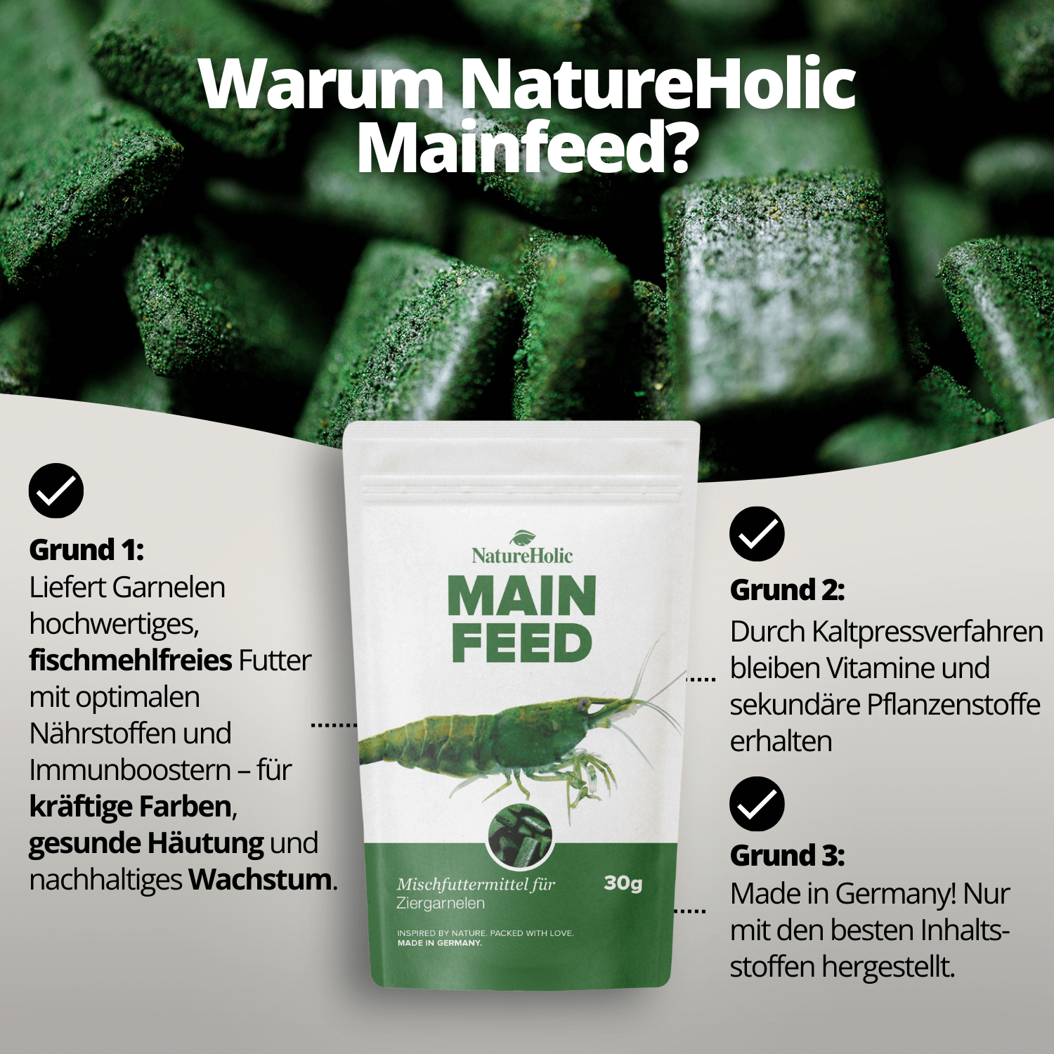 NatureHolic Mainfeed Garnelenfutter - 3 für 2