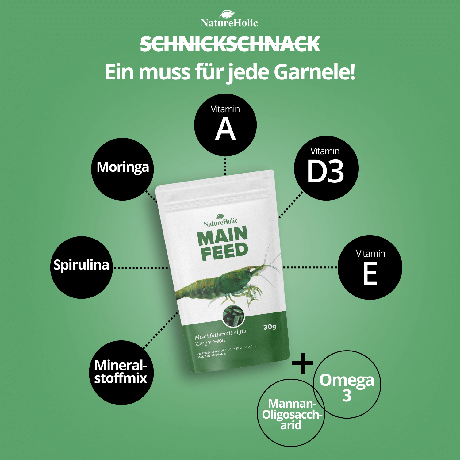 NatureHolic Mainfeed Garnelenfutter - 3 für 2