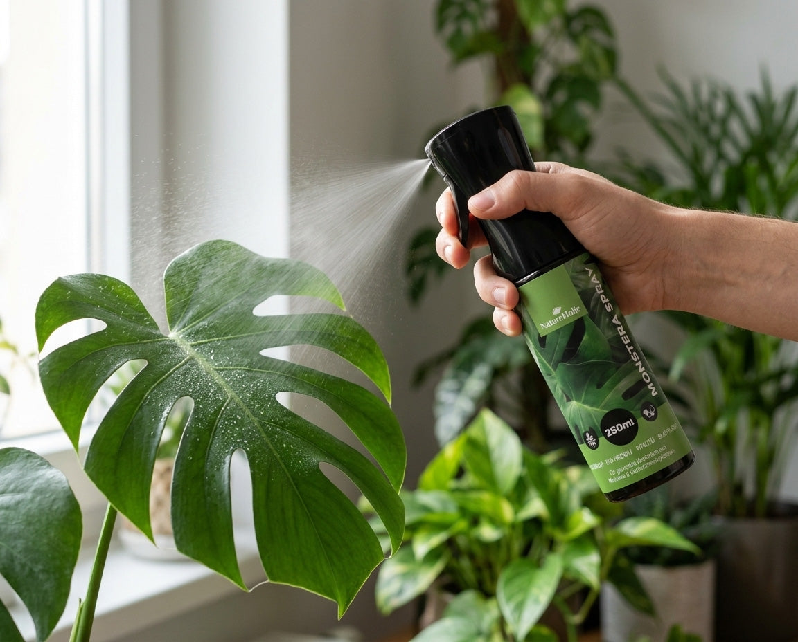 NatureHolic - Blattpflege-Set - Pflegehandschuhe + Blattspray 250 ml