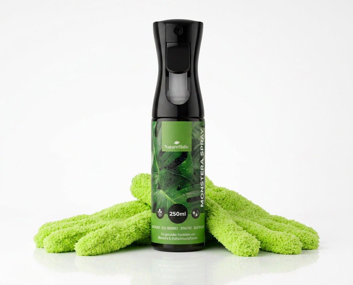 NatureHolic - Blattpflege-Set - Pflegehandschuhe + Blattspray 250 ml