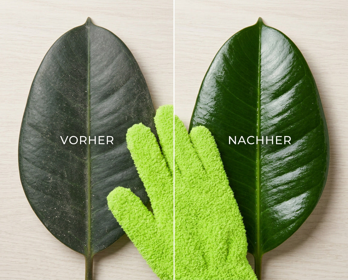 NatureHolic - Blattpflege-Set - Pflegehandschuhe + Blattspray 250 ml