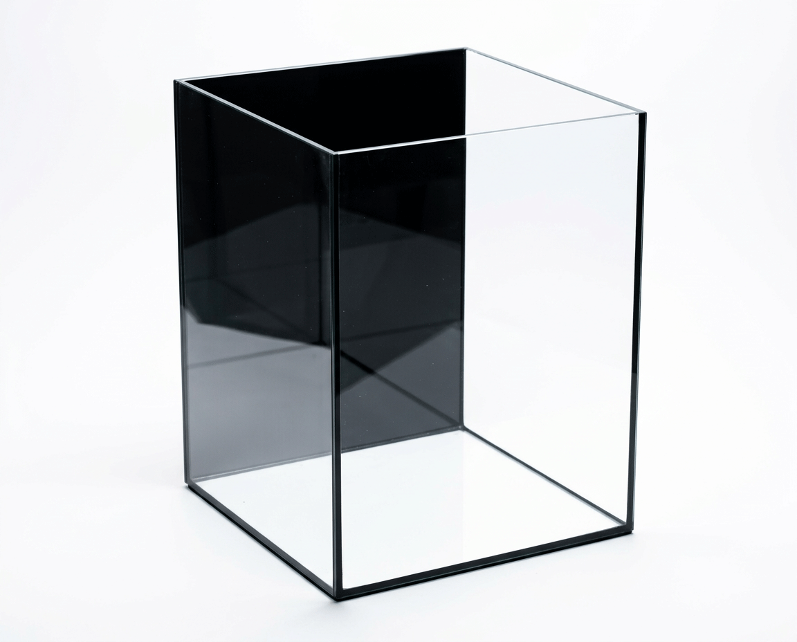 NatureHolic Black Wall - 12L Aquarium mit Rückwand aus schwarzem Glas