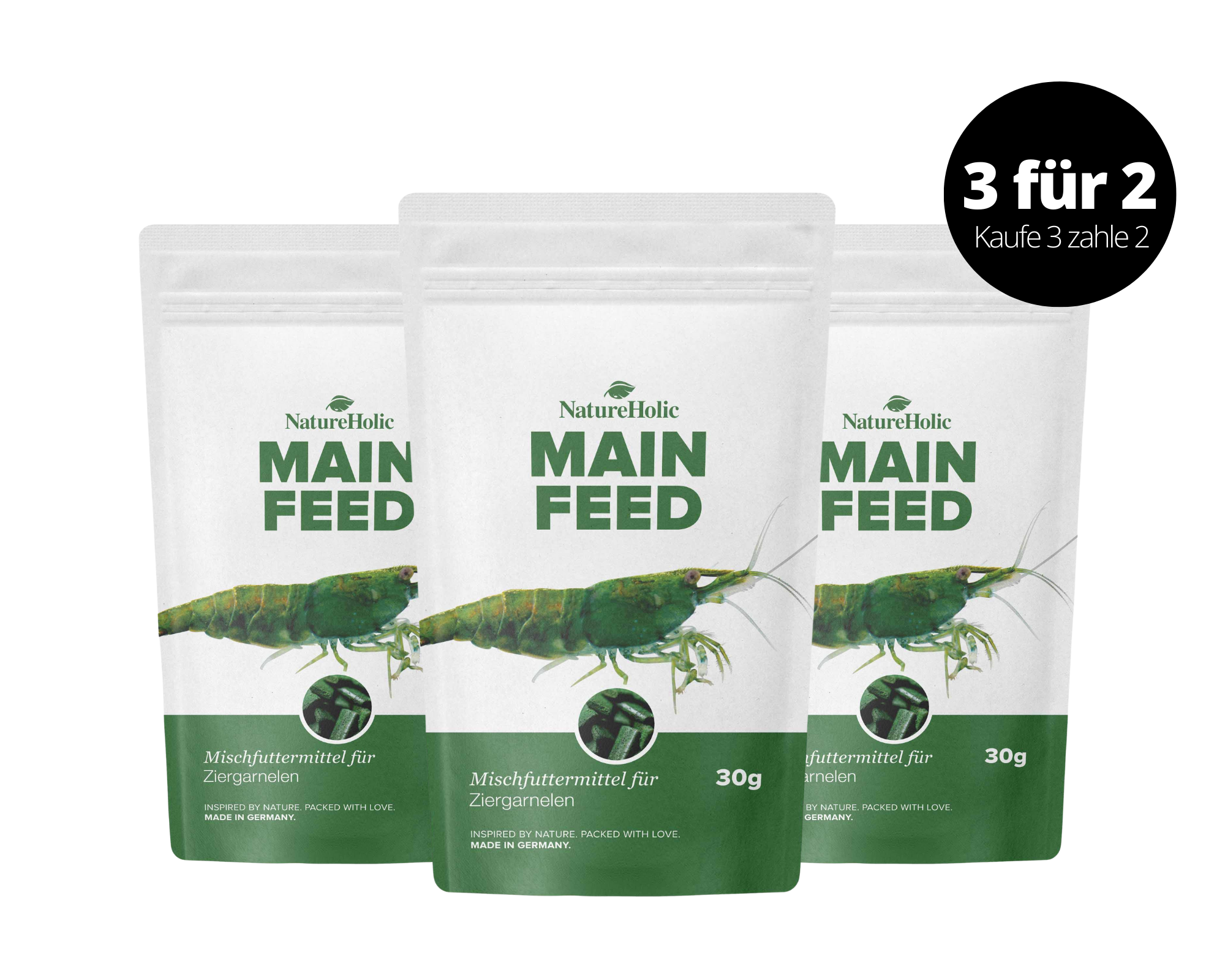 NatureHolic Mainfeed Garnelenfutter - 3 für 2