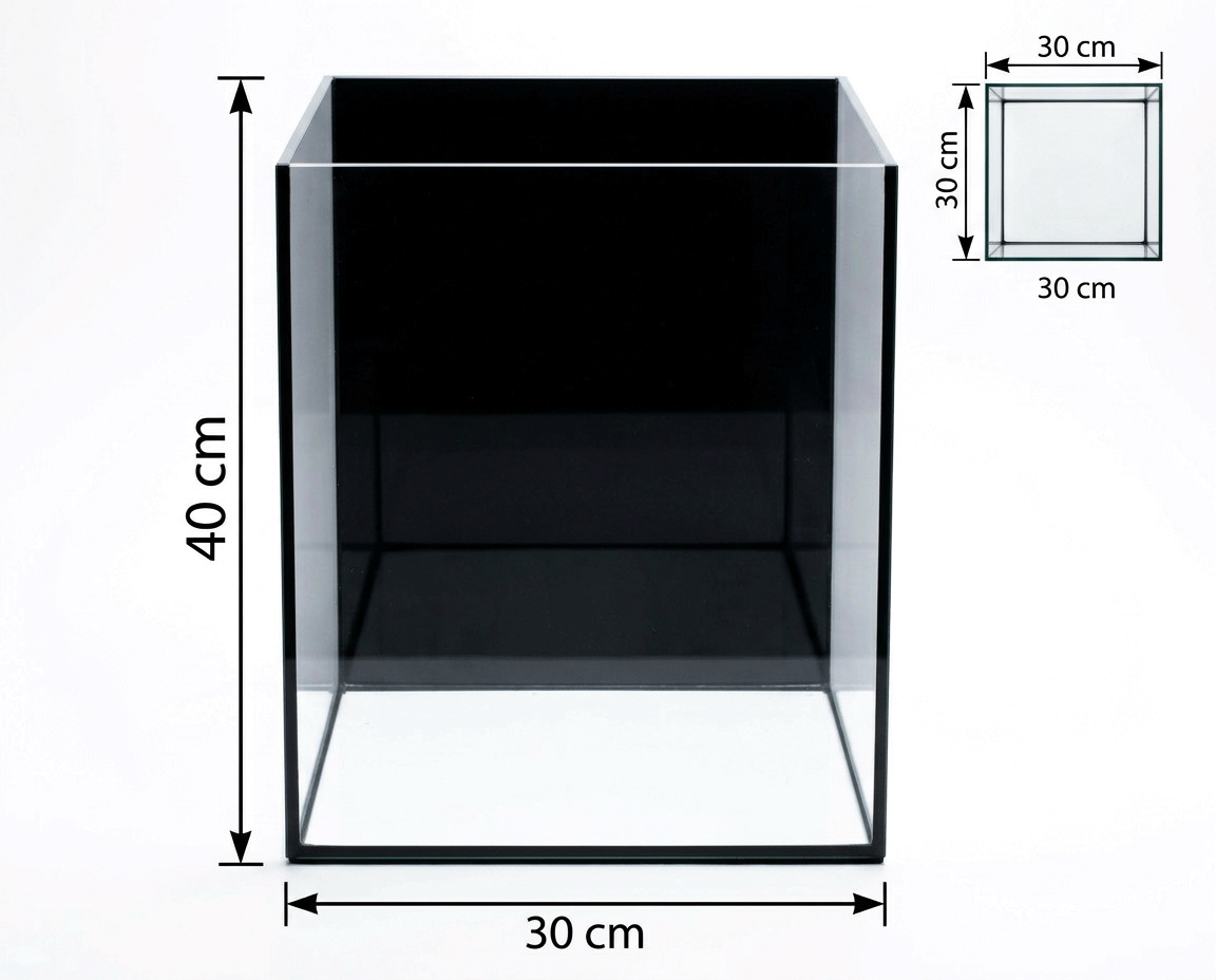 NatureHolic Black Wall - 35L Aquarium mit Rückwand aus schwarzem Glas