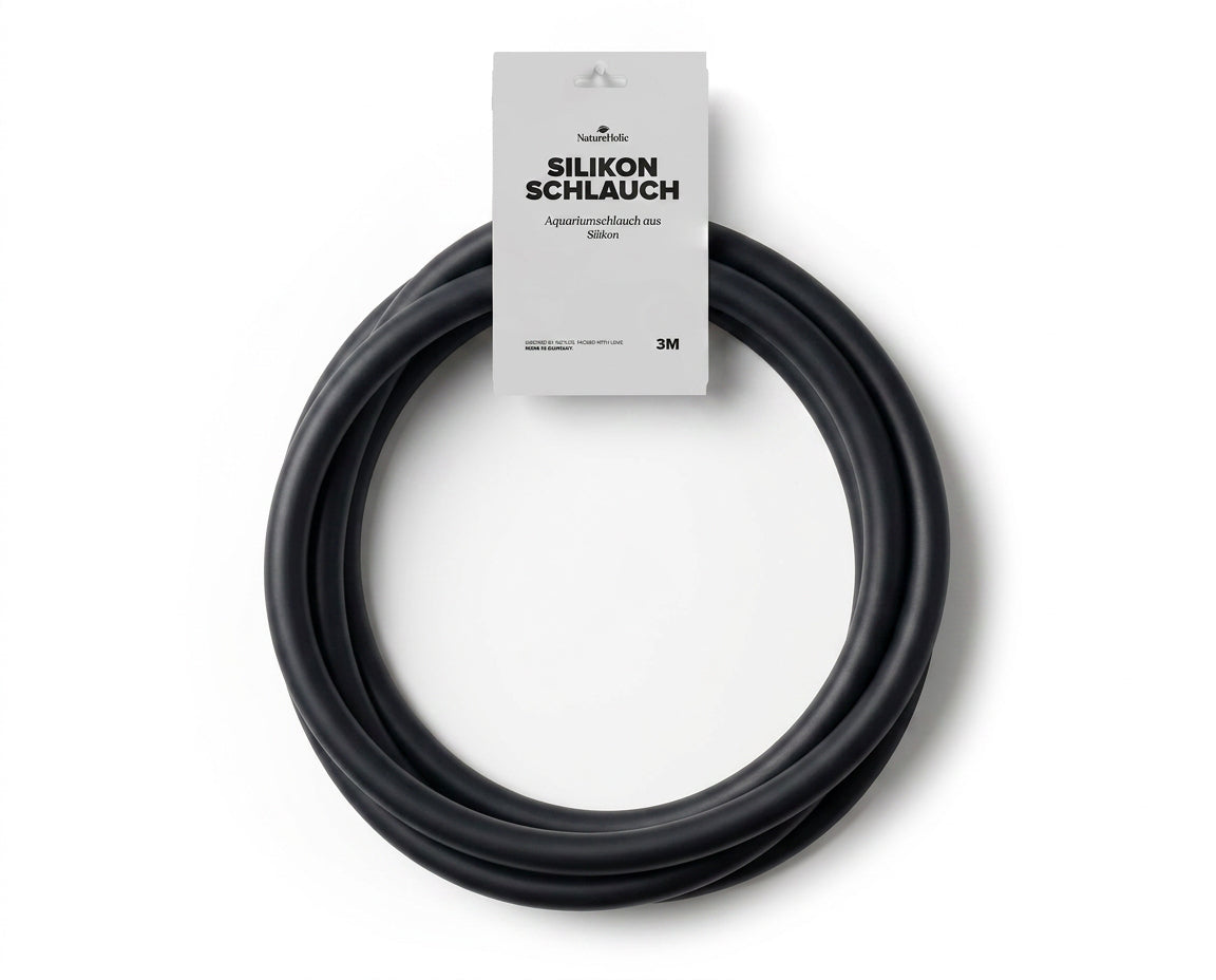 NatureHolic Silikon Aquarium Schlauch - Matt Schwarz - 12/16 mm - 3 m