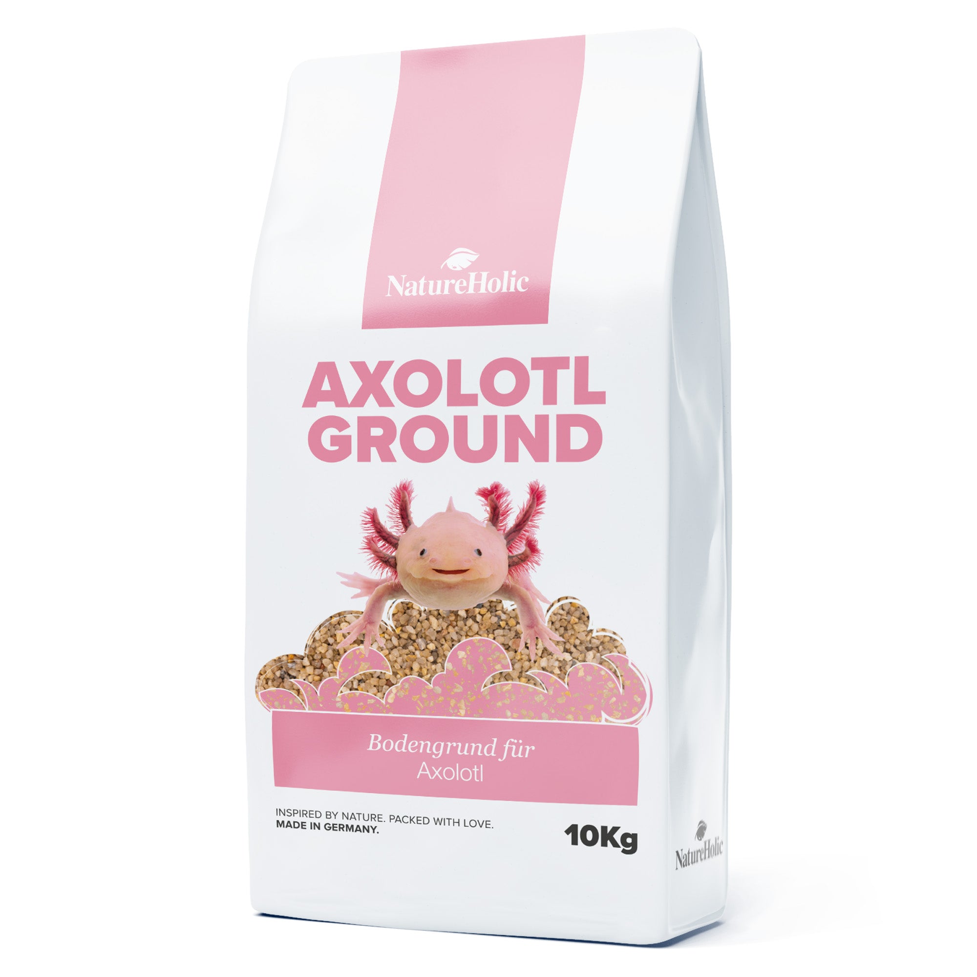 NatureHolic Axolotl Einrichtung Set – Axolotl Safe Ground & Keramik Höhle