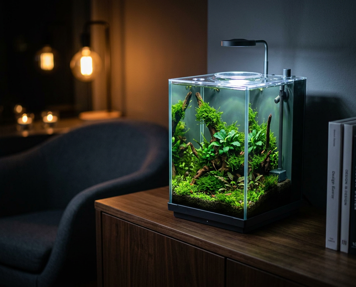 NatureHolic Garnelenaquarium - All in one Komplettset mit Bodenfilter