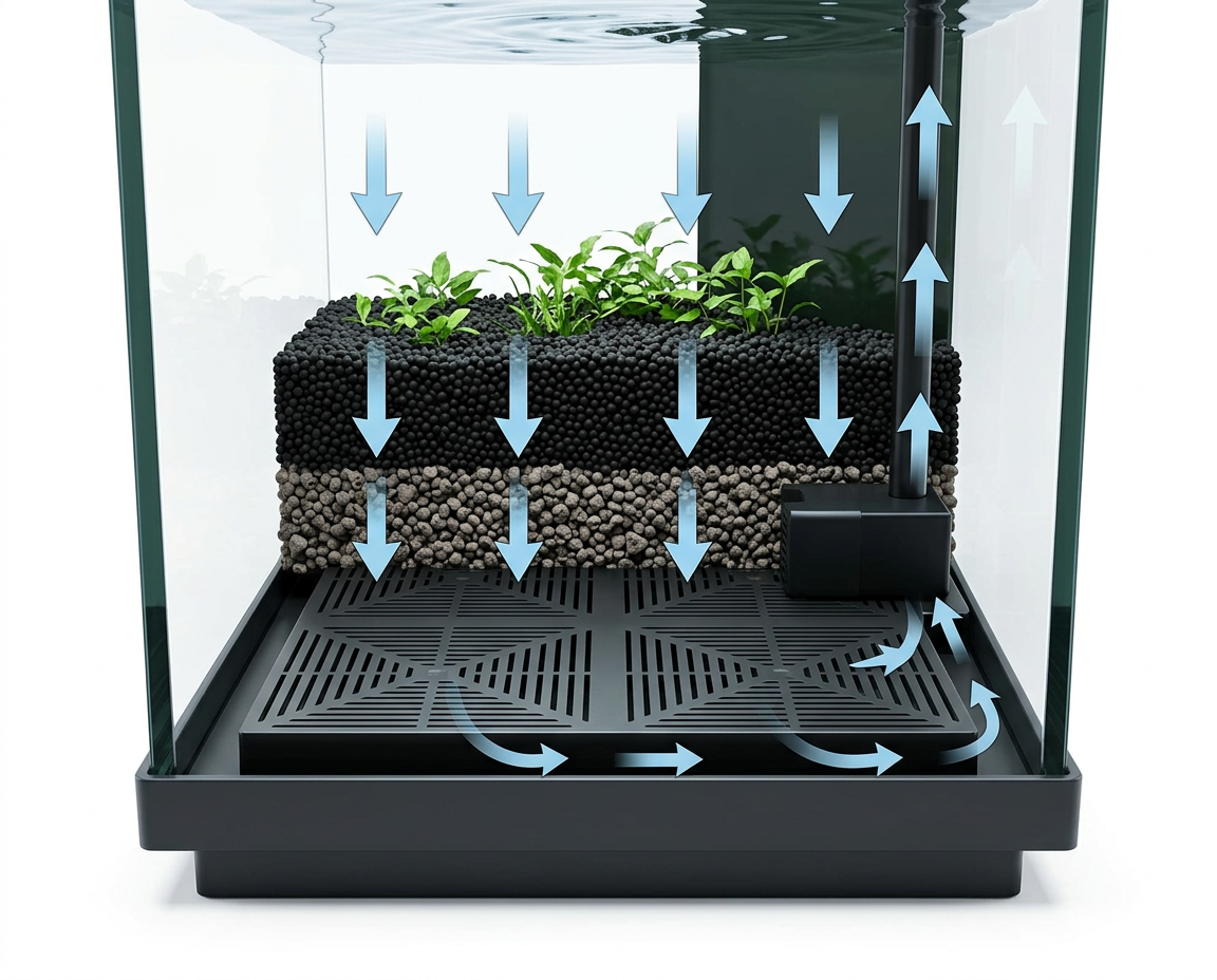 NatureHolic Garnelenaquarium - All in one Komplettset mit Bodenfilter
