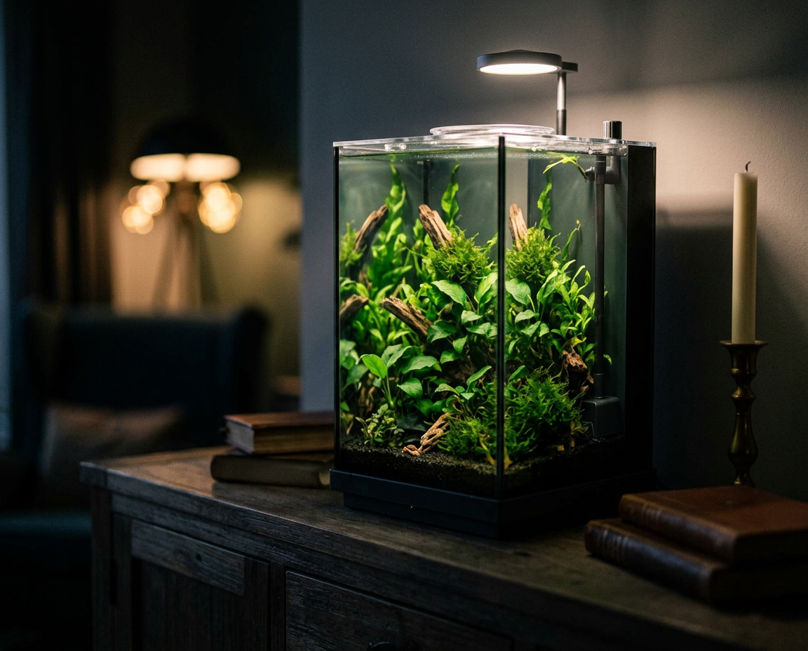 NatureHolic Garnelenaquarium - All in one Komplettset mit Bodenfilter