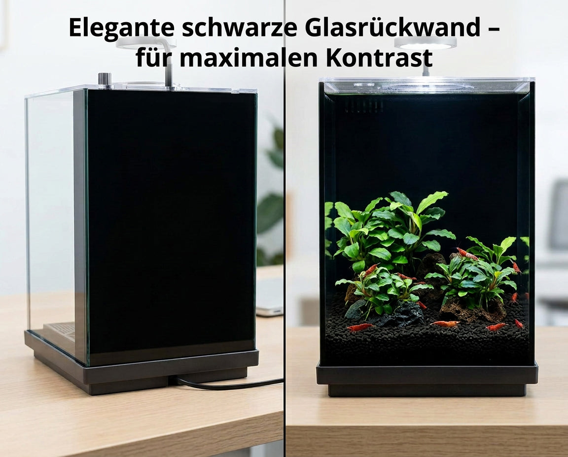 NatureHolic Garnelenaquarium - All in one Komplettset mit Bodenfilter