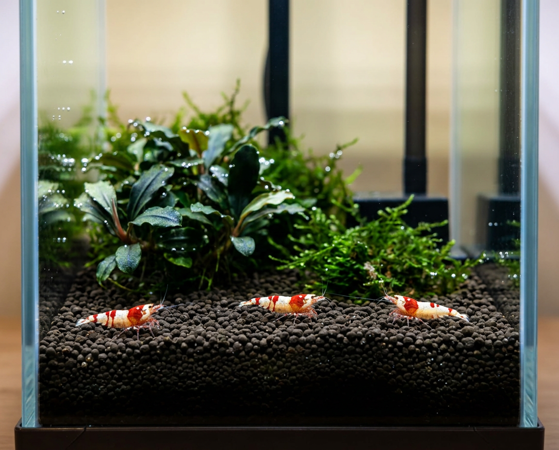 NatureHolic Garnelenaquarium - All in one Komplettset mit Bodenfilter