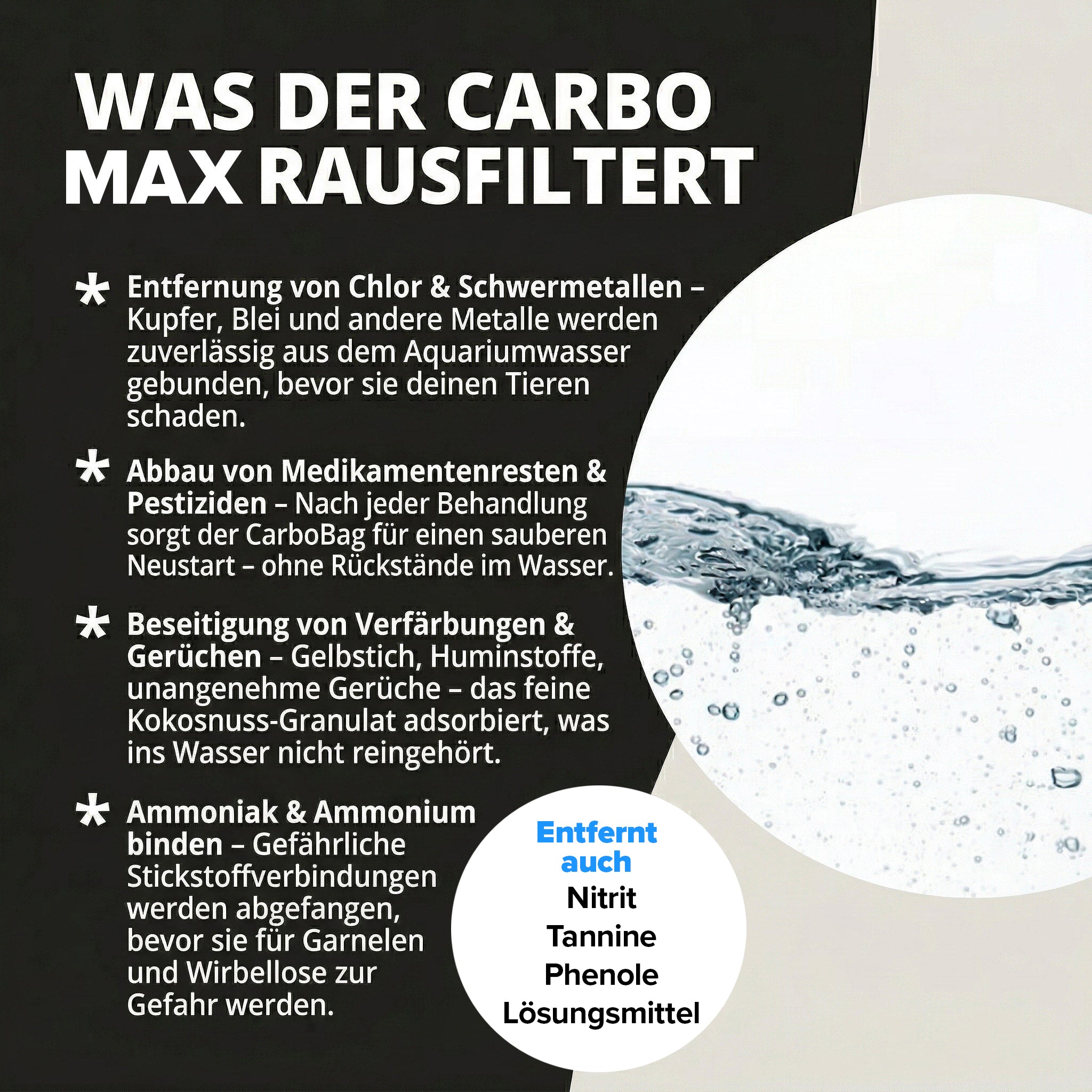 NatureHolic - Carbo Max - Aktivkohle fürs Aquarium - 100ml