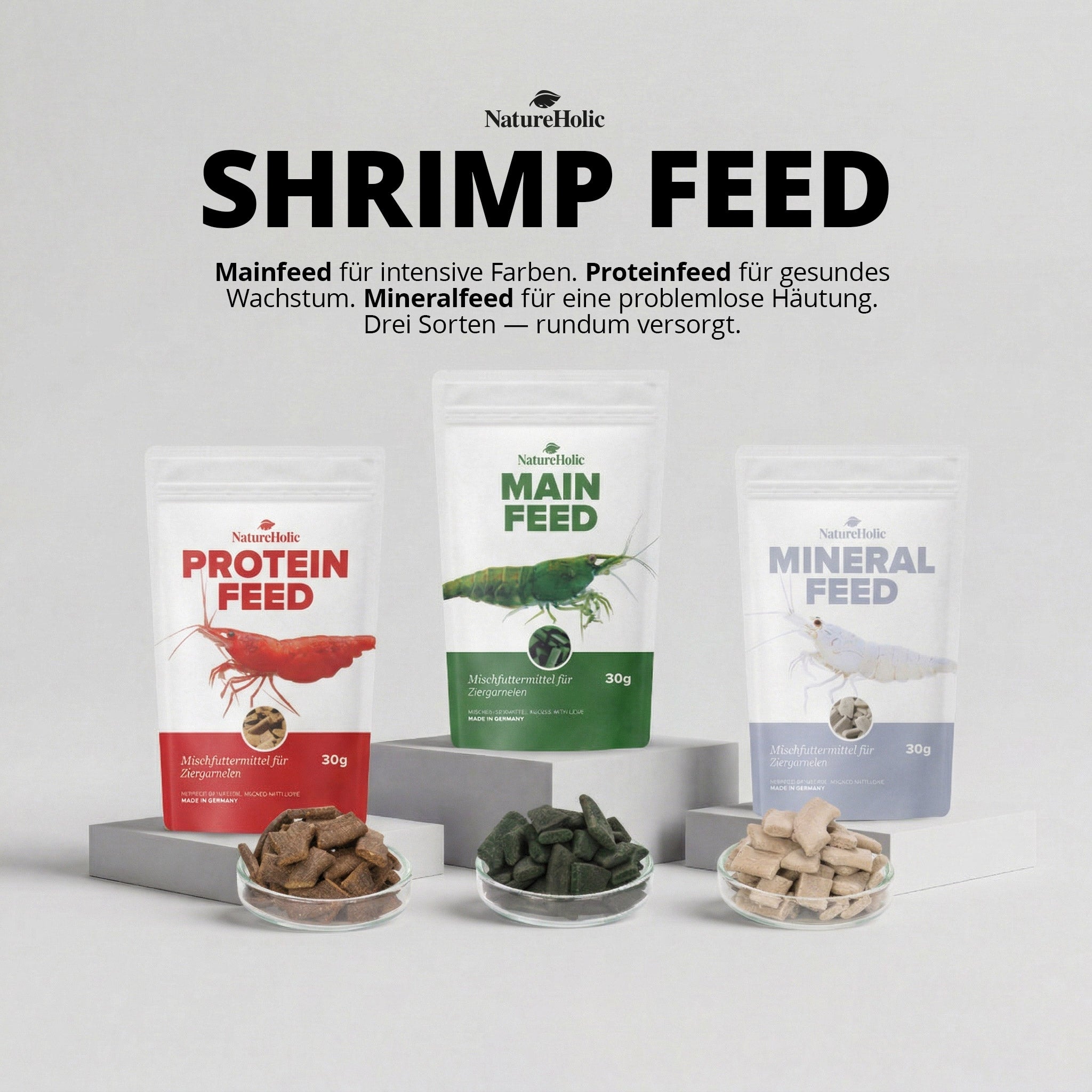 NatureHolic - Futter Paket - Mainfeed / Proteinfeed / Mineralfeed