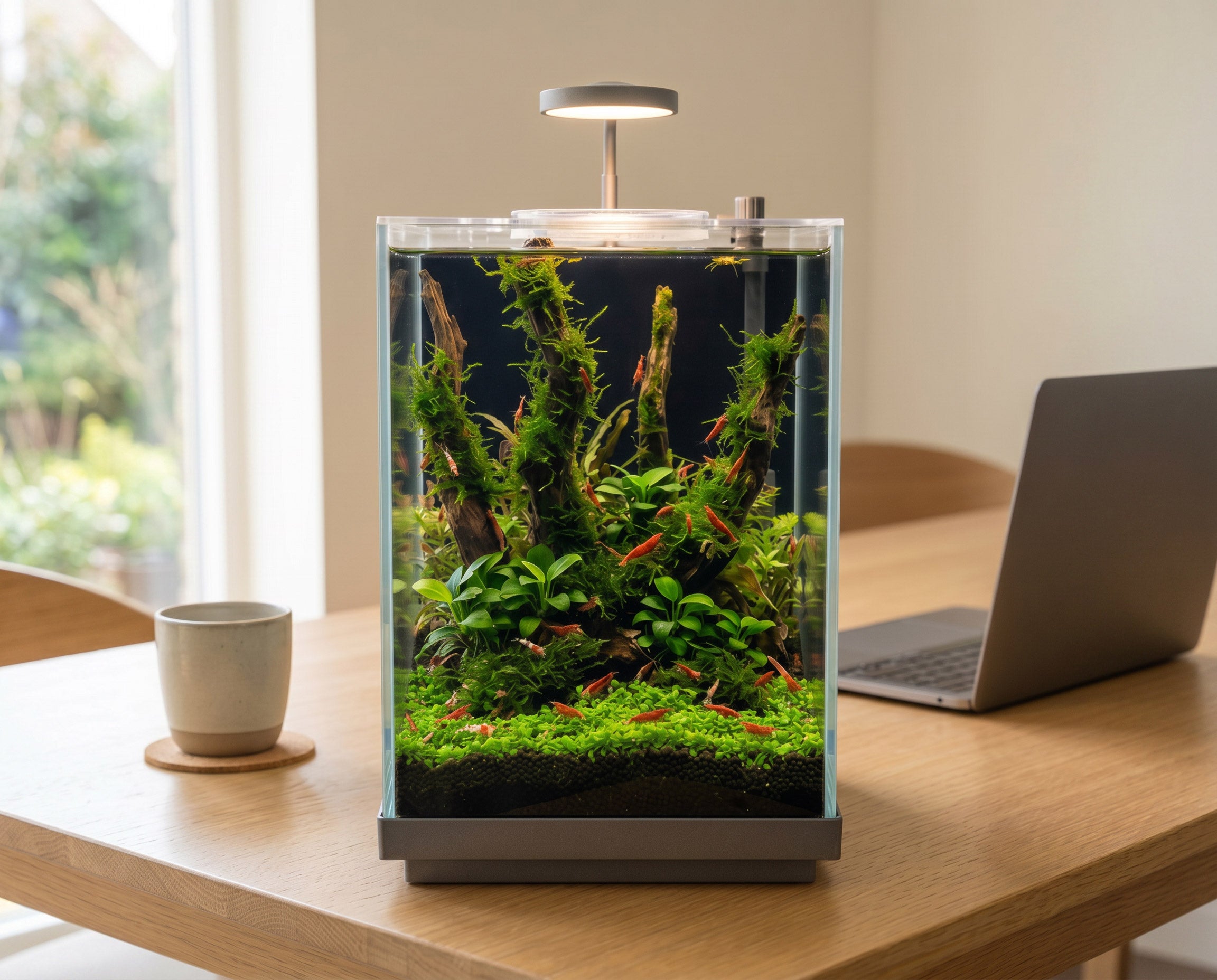 NatureHolic Garnelenaquarium - All in one Komplettset mit Bodenfilter