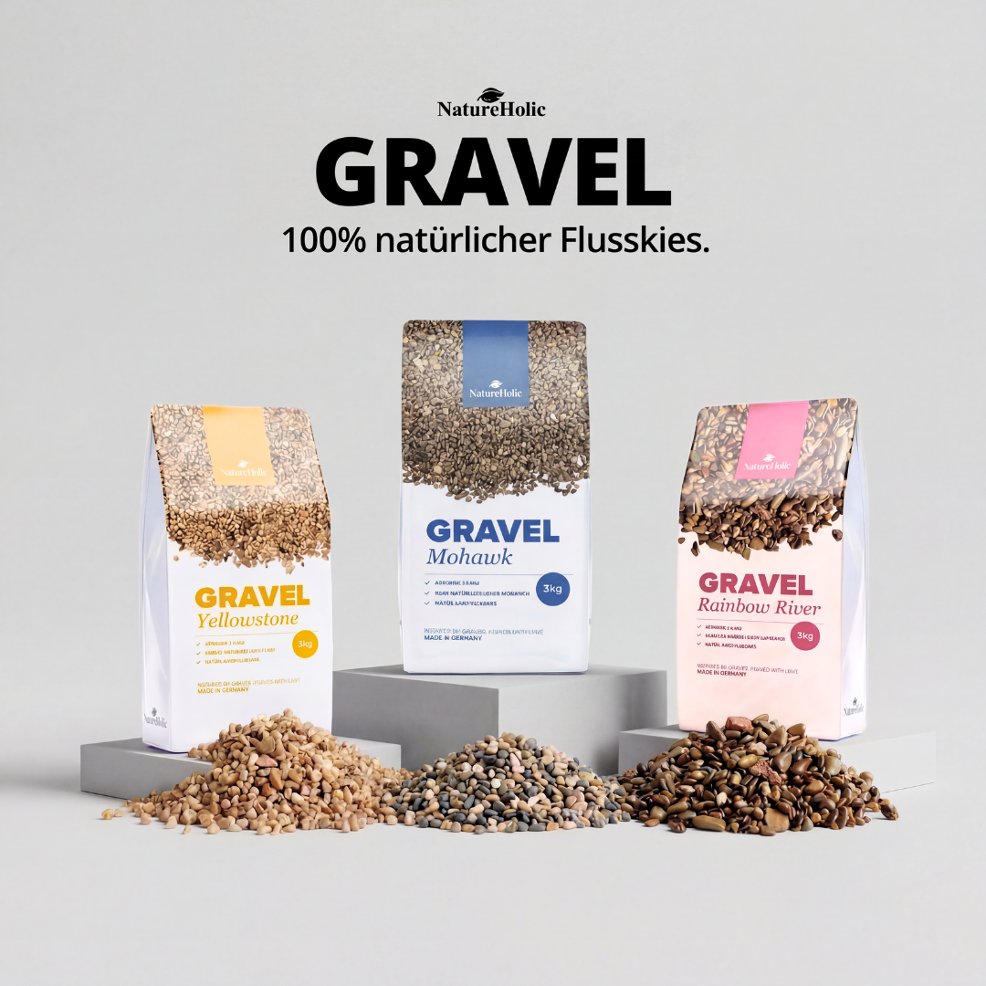 NatureHolic - Garnelensand Schwarz - Aquariensand für Garnelen 3 kg