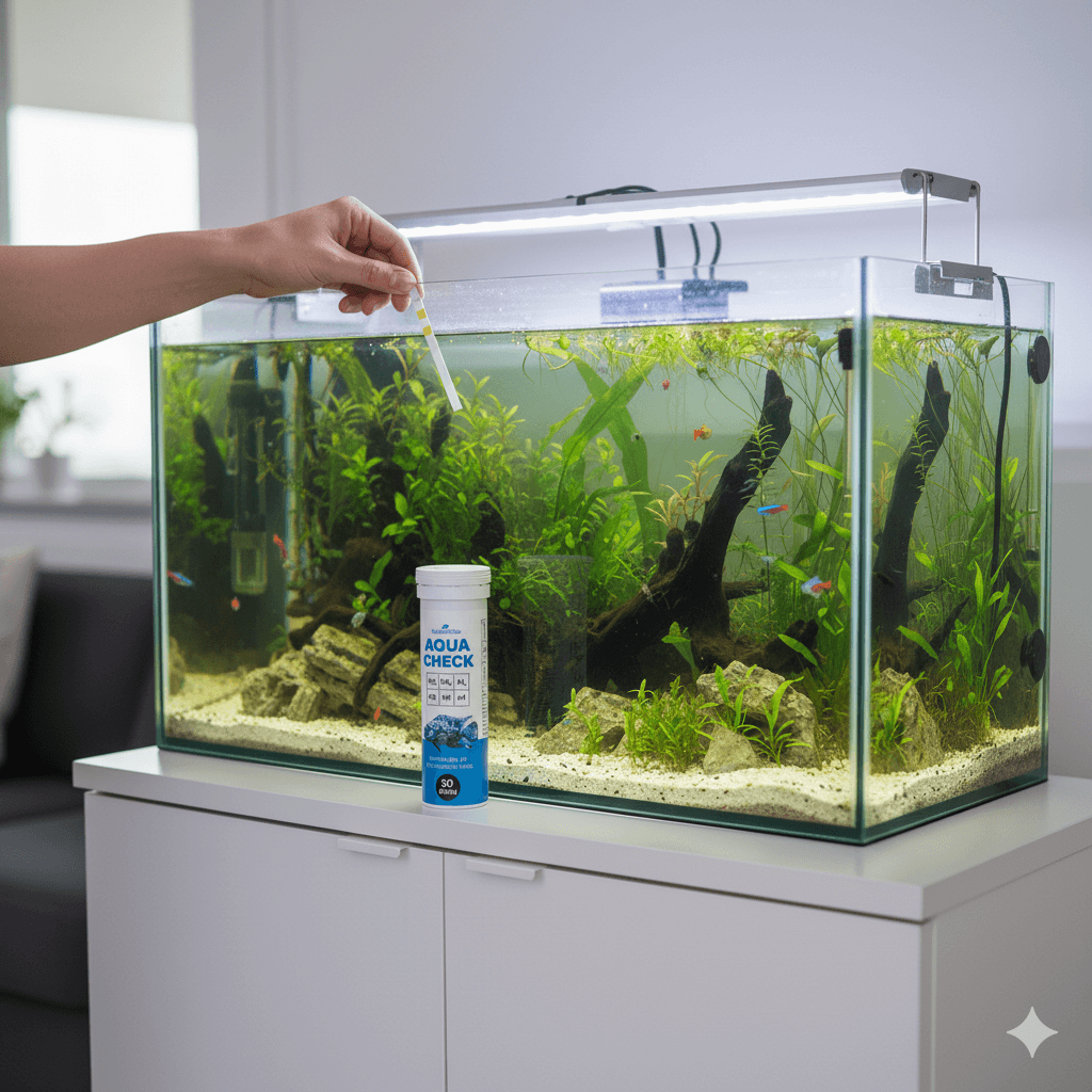 NatureHolic Aquarium Soforthilfe Wassertest Set - Toxex Liquid und 6-in-1 Teststreifen