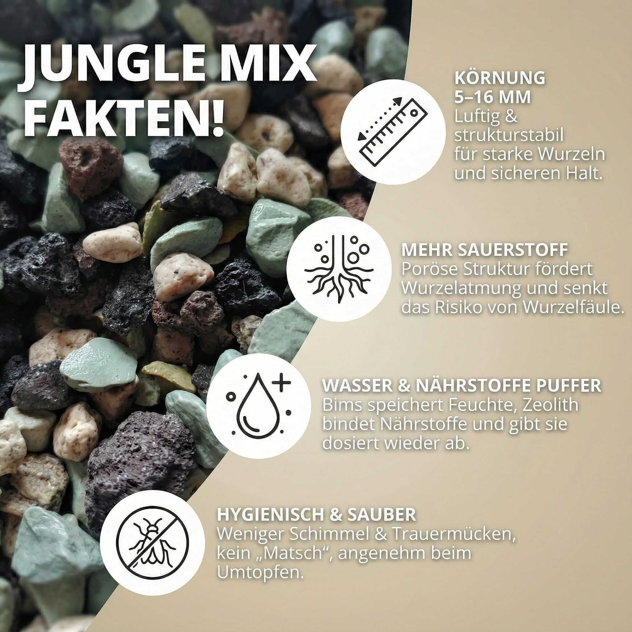 Natureholic - Jungle Mix - Mineralisches Pflanzsubstrat für Zimmerpflanzen