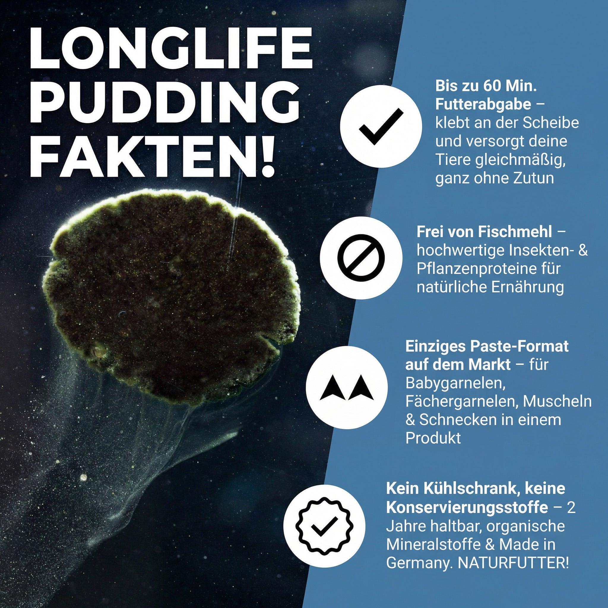 NatureHolic - Longlife Pudding Garnelenfutter - 50ml