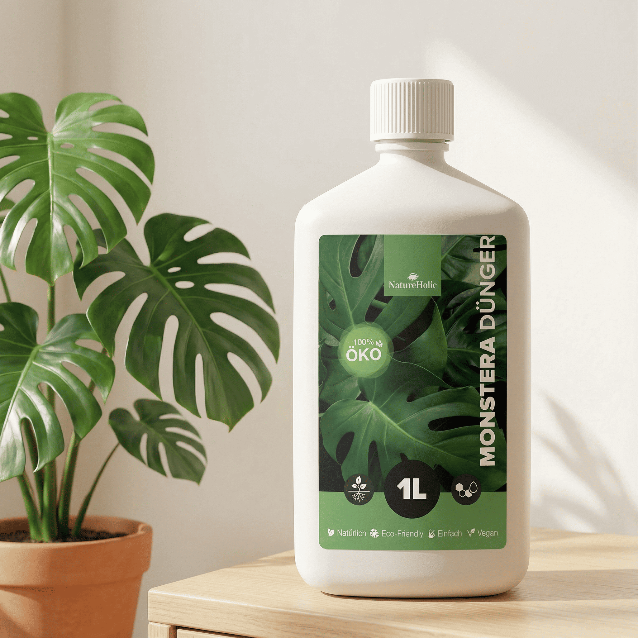 NatureHolic Monstera Dünger - Biologischer Zimmerpflanzendünger - 1000ml