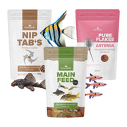 NatureHolic Fisch 'Alles-drin-Paket' – Flocken, Flakes, Hafttabletten - für Aquarienfische