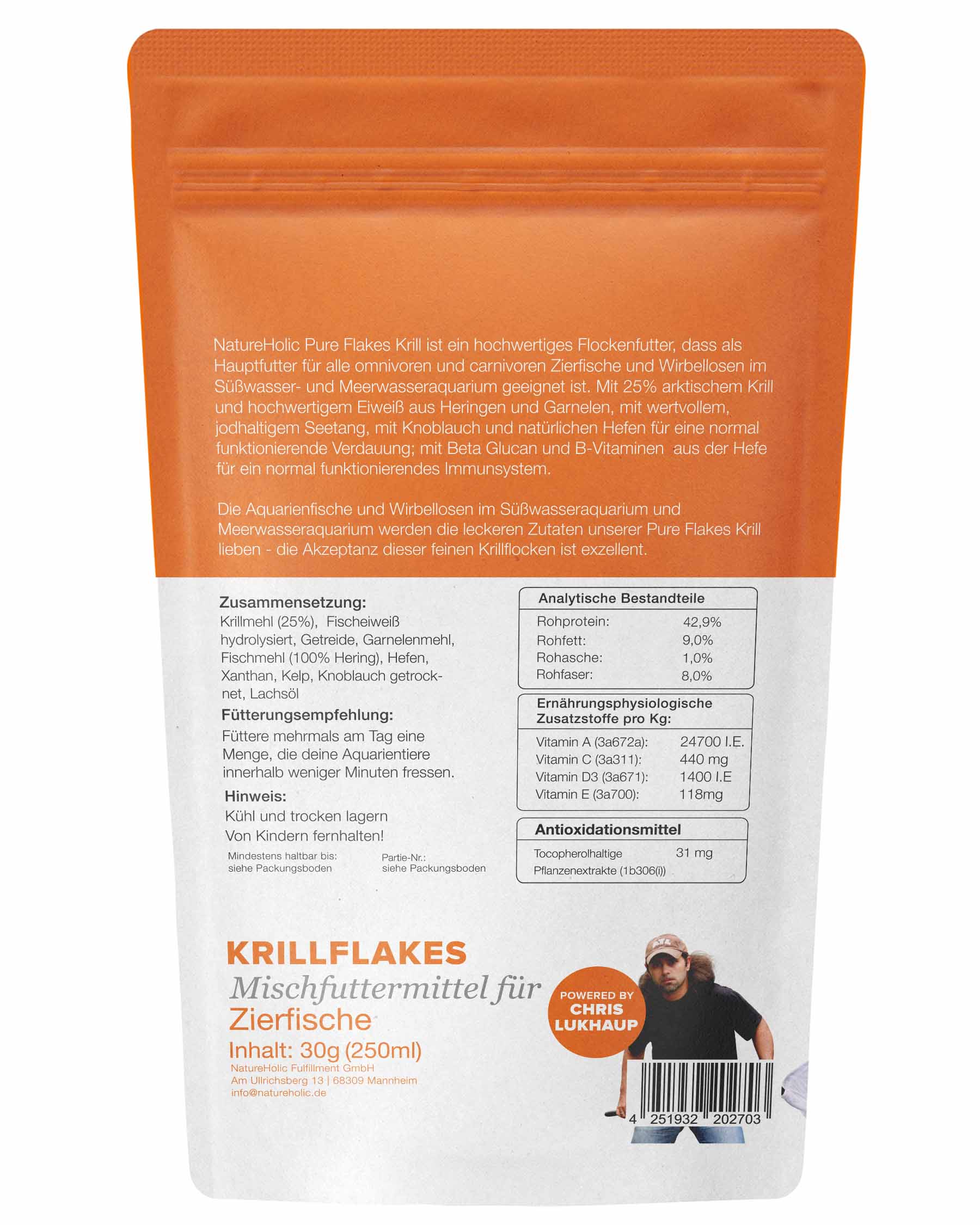 NatureHolic Pure Flakes - Krill - 250ml