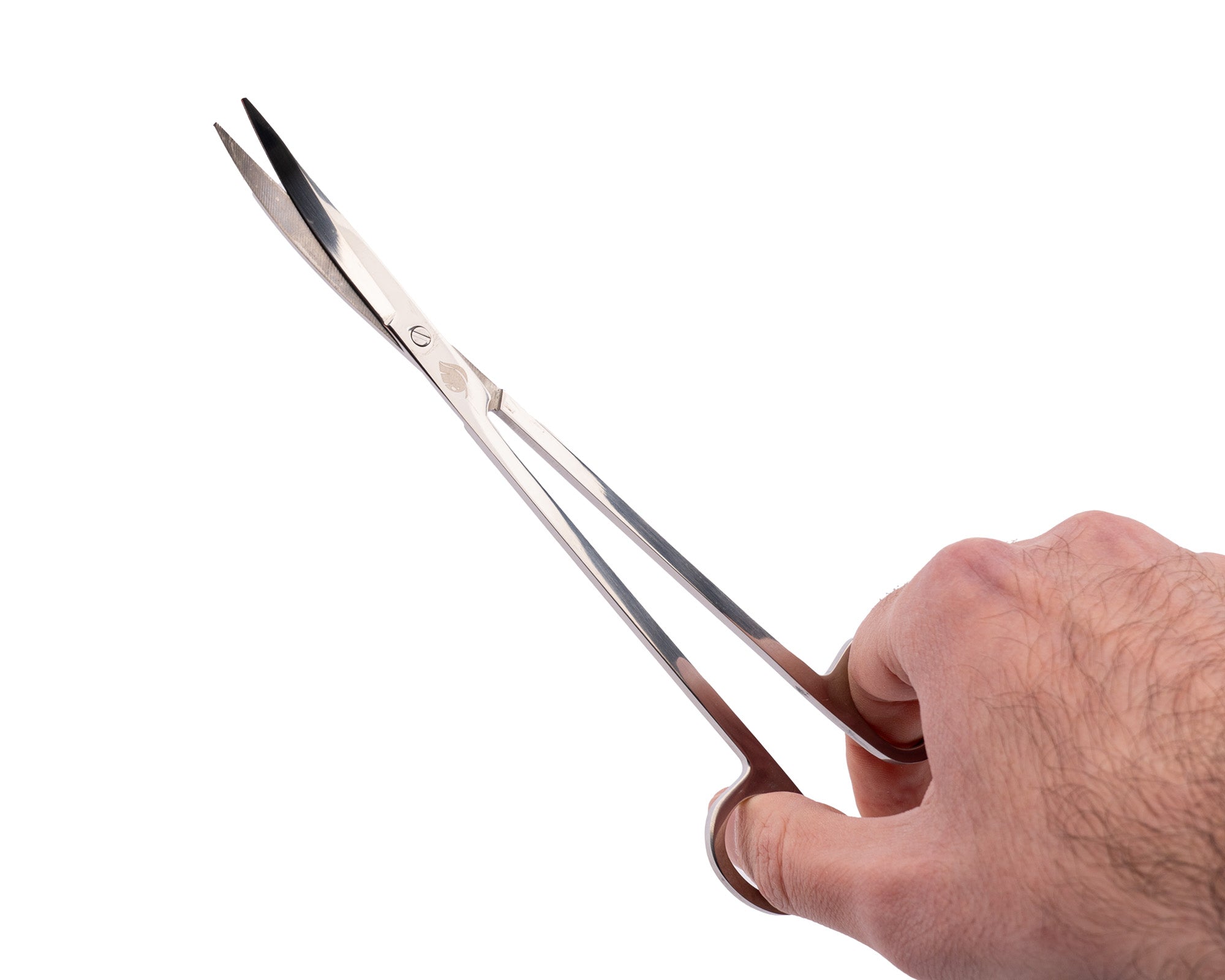 Scissors curved silver