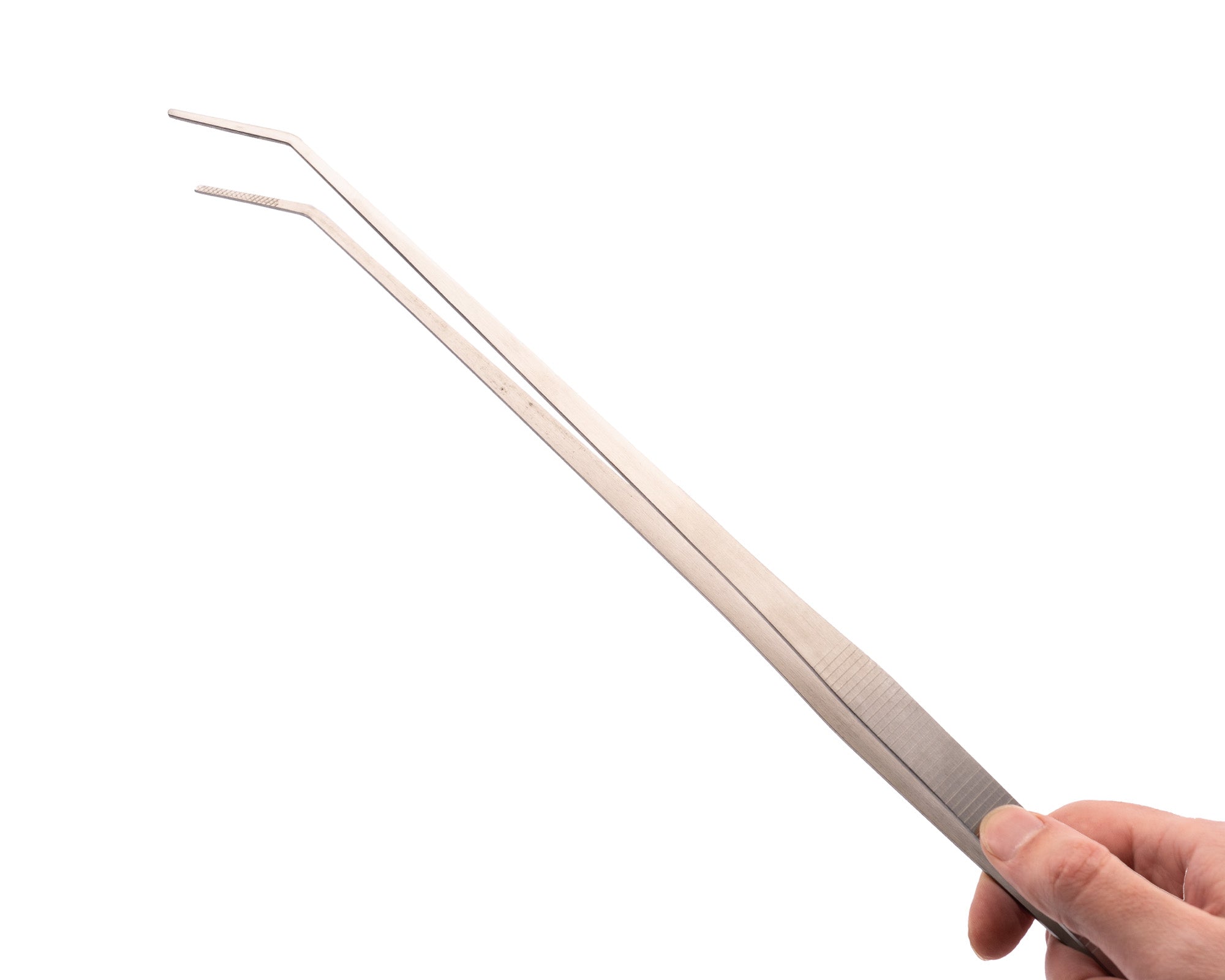 Tweezers curved silver