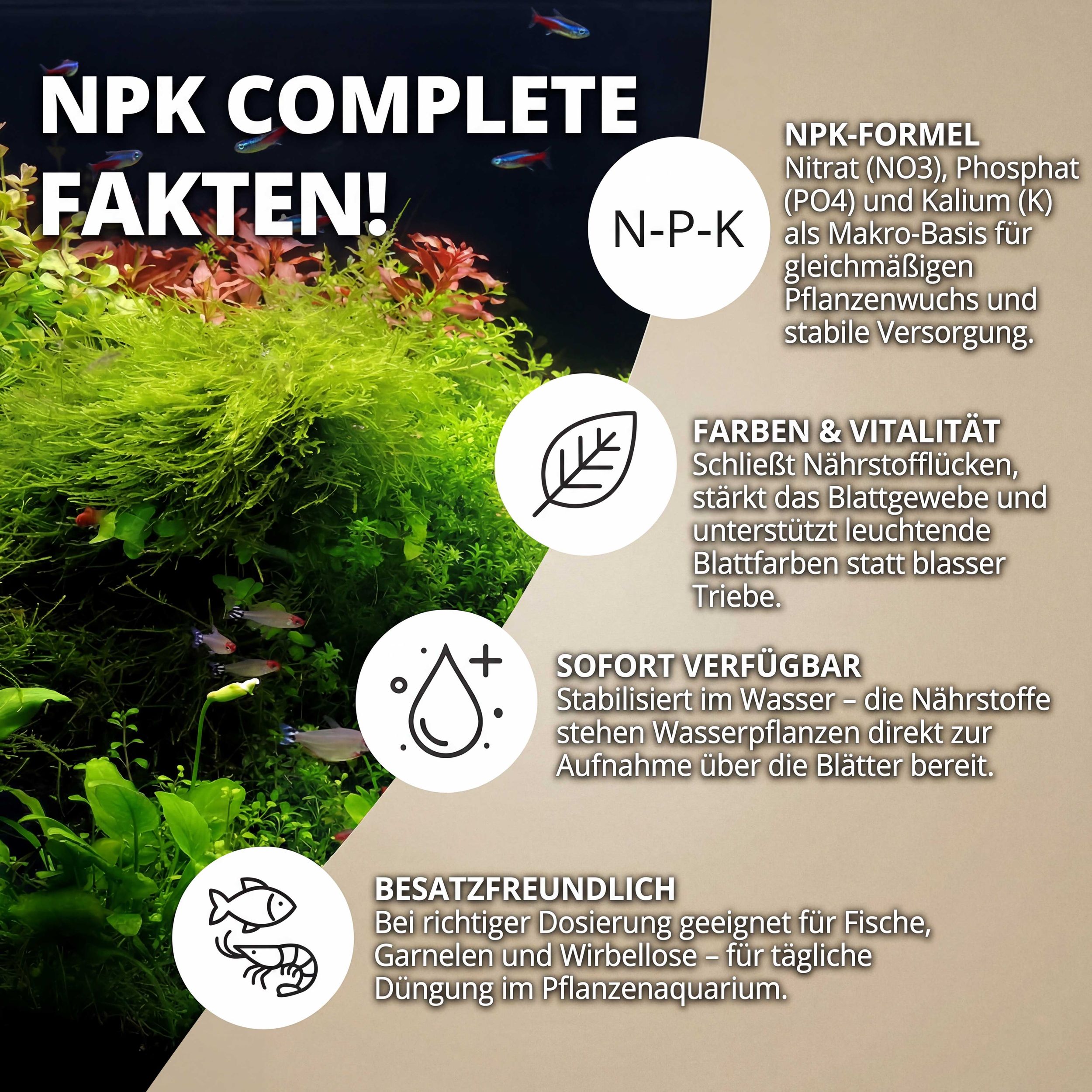 NatureHolic - NPK Complete - flüssiger Volldünger fürs Aquarium