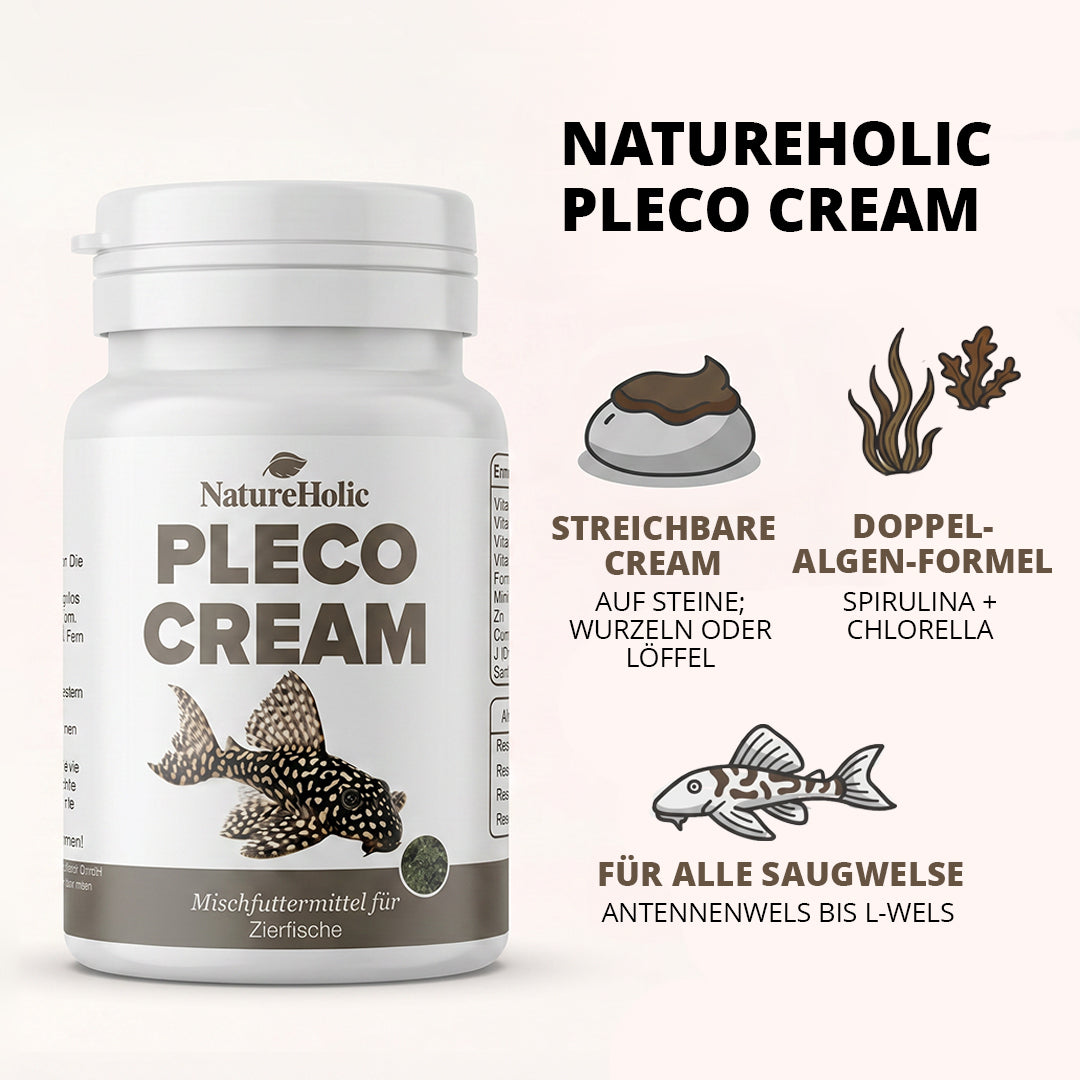 NatureHolic Pleco Cream - Futterpaste für Welse 100g