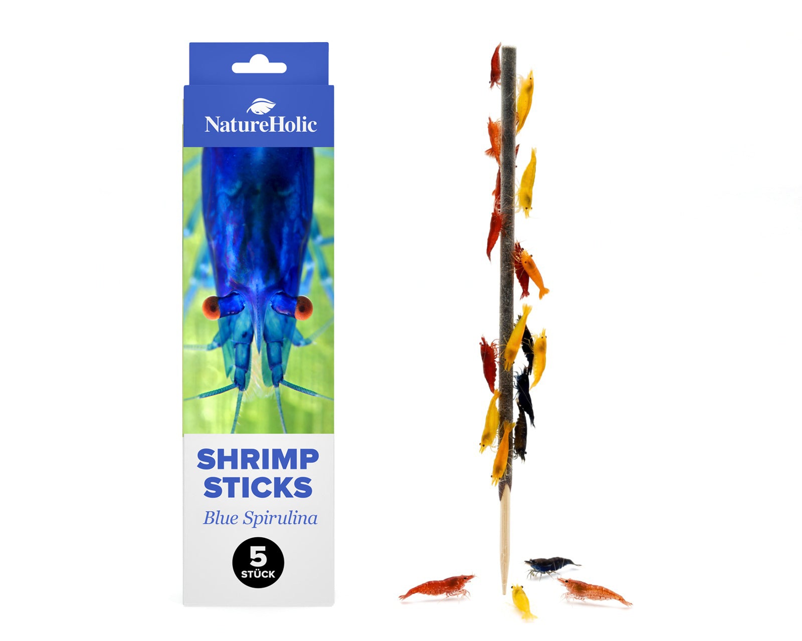 NatureHolic - Garnelen Lollies „Blue Spirulina“ - 5 Lollis fürs Aquarium