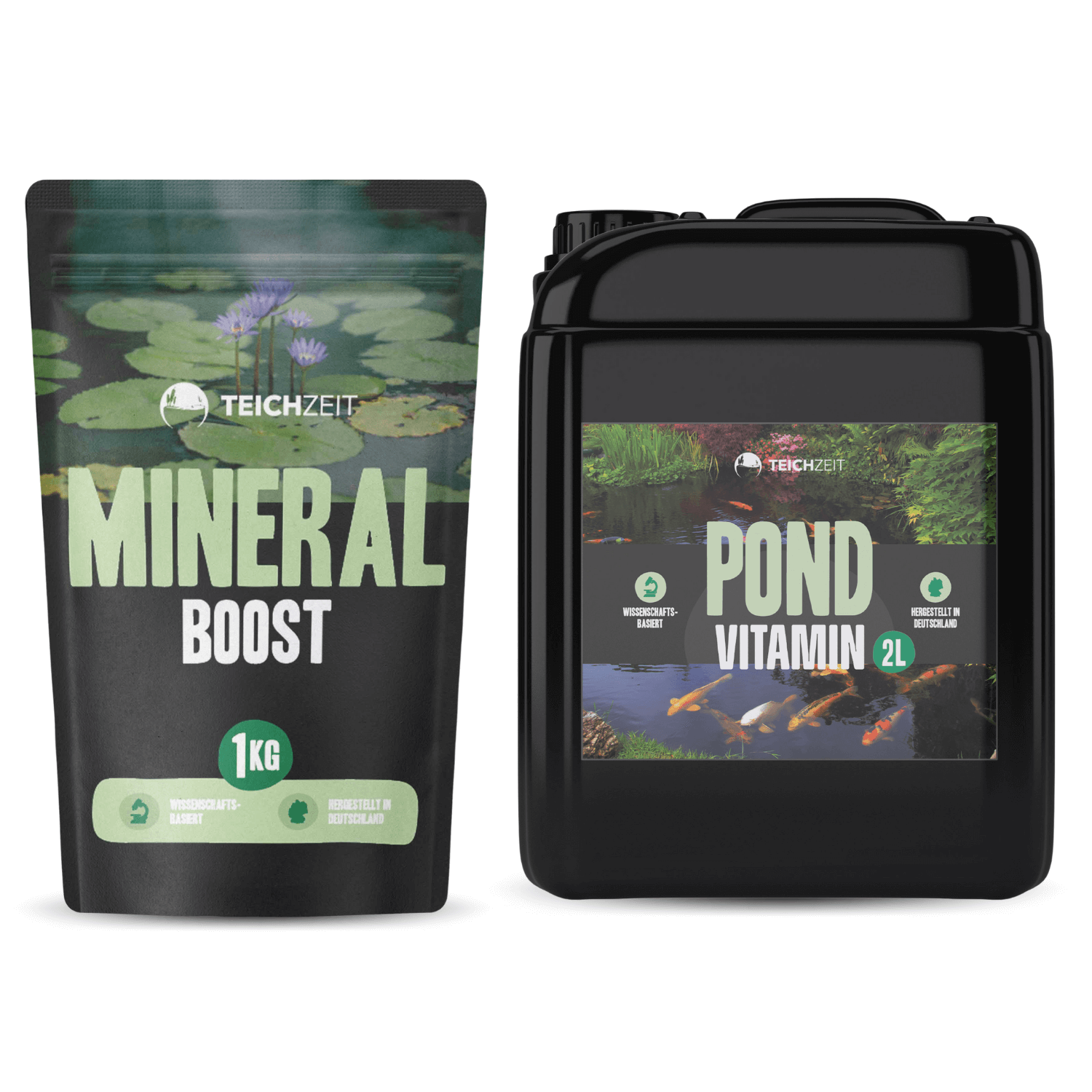 Teich Mineralien Set - 1x Teichzeit Mineral Boost & 1x Teichzeit Pond Vitamin