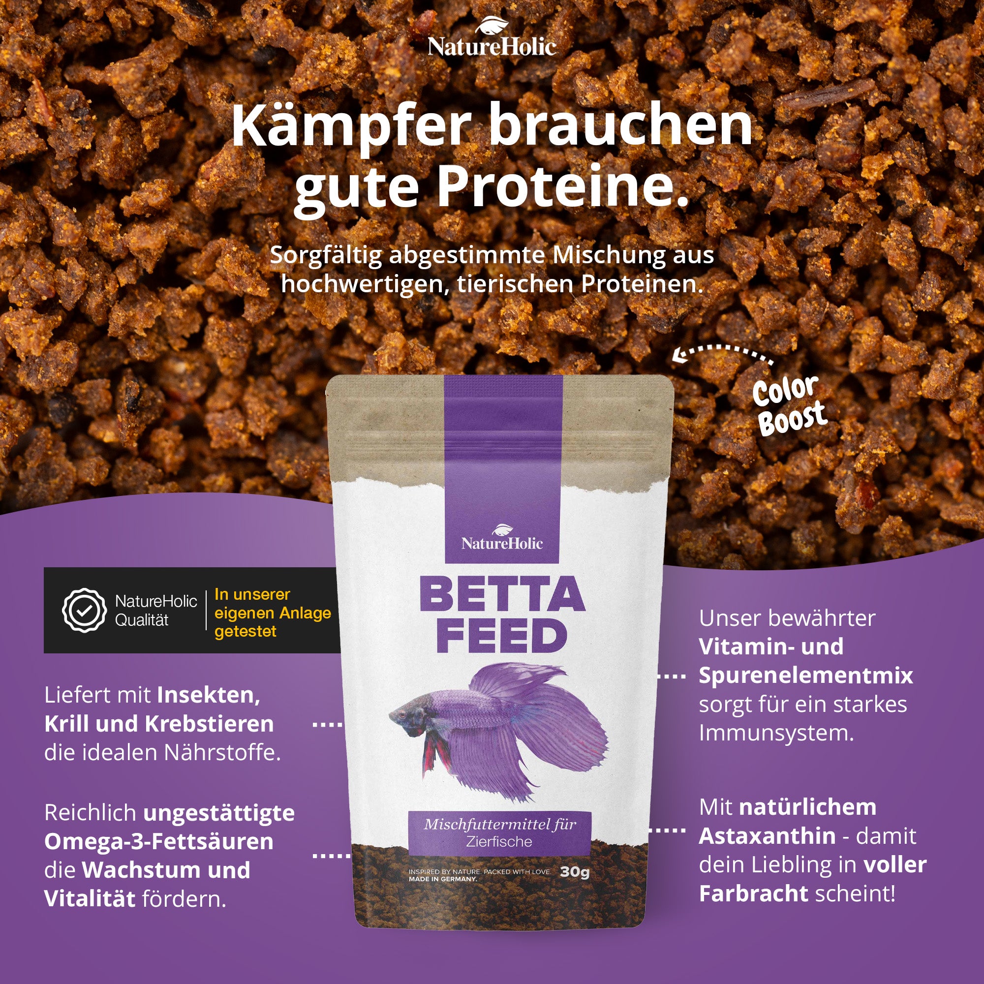 NatureHolic Bettafeed - Bettafutter - 30g