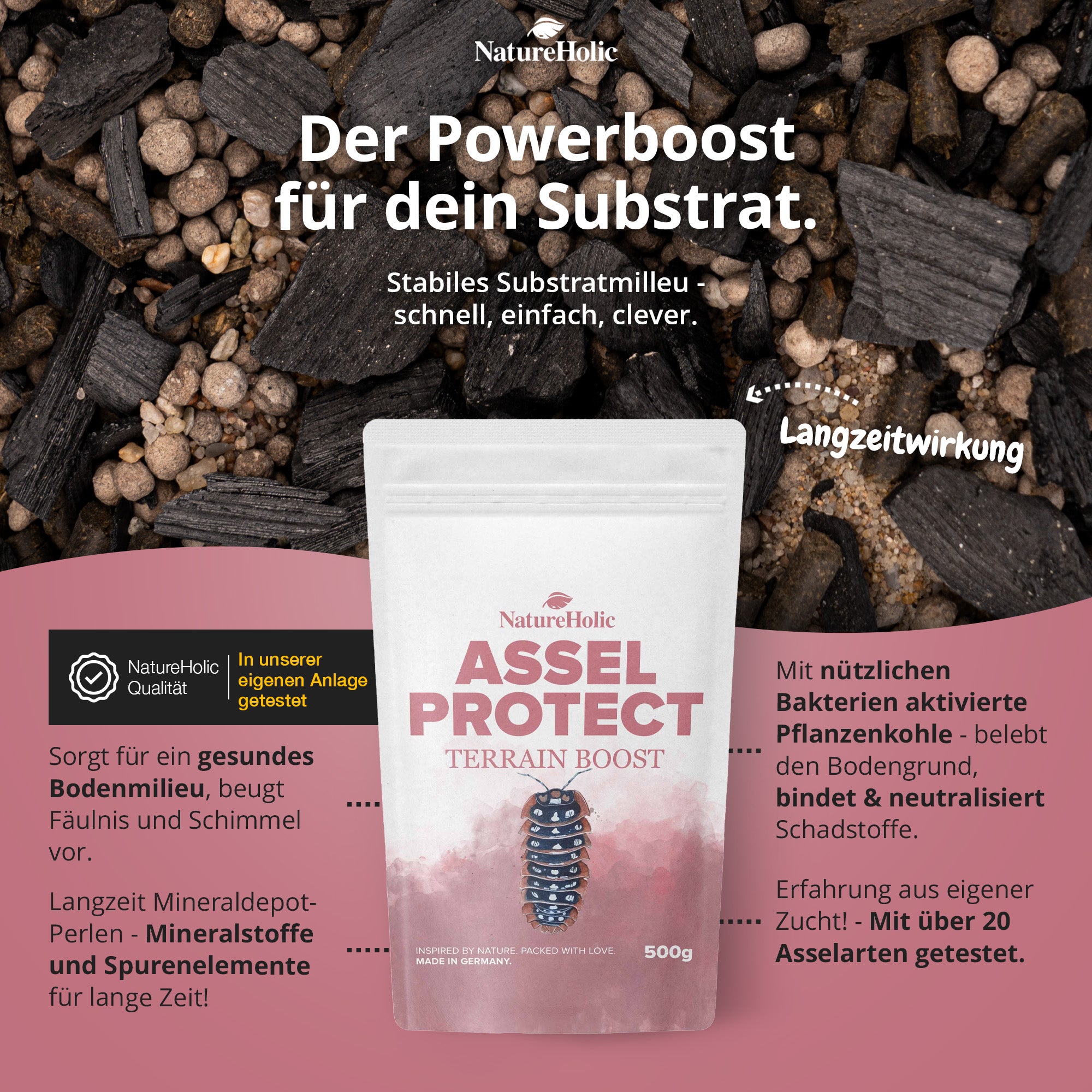 NatureHolic Assel Protect TerrainBoost - für die Bodenverbesserung im Asselterrarium