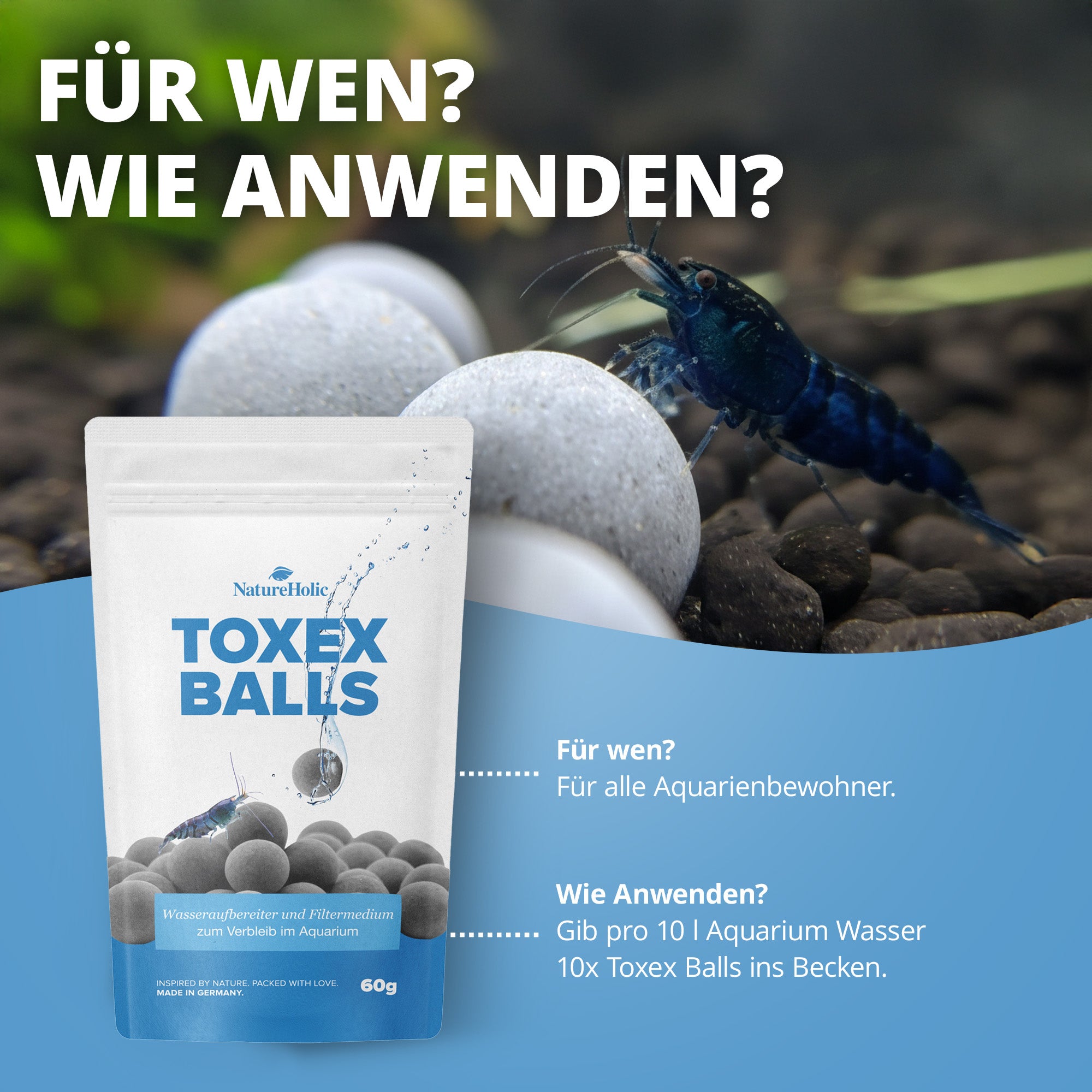 NatureHolic ToxEx Balls - Wasseraufbereiter - 60g
