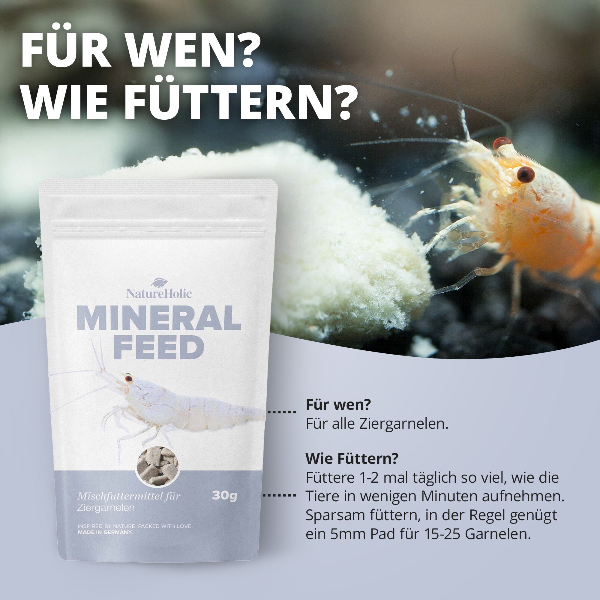 NatureHolic - Mineralfeed Garnelenfutter - 30g