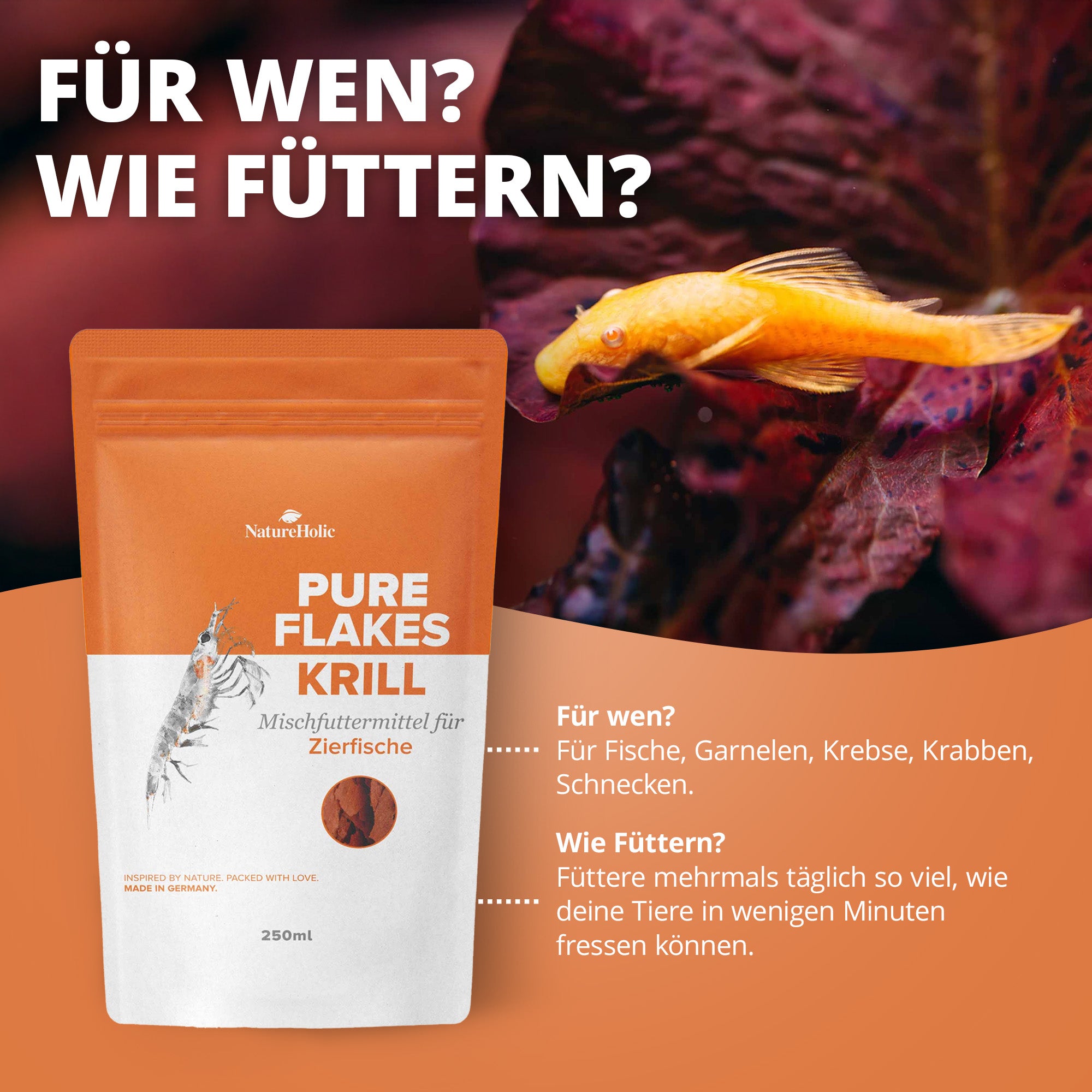 NatureHolic Pure Flakes - Krill - 250ml