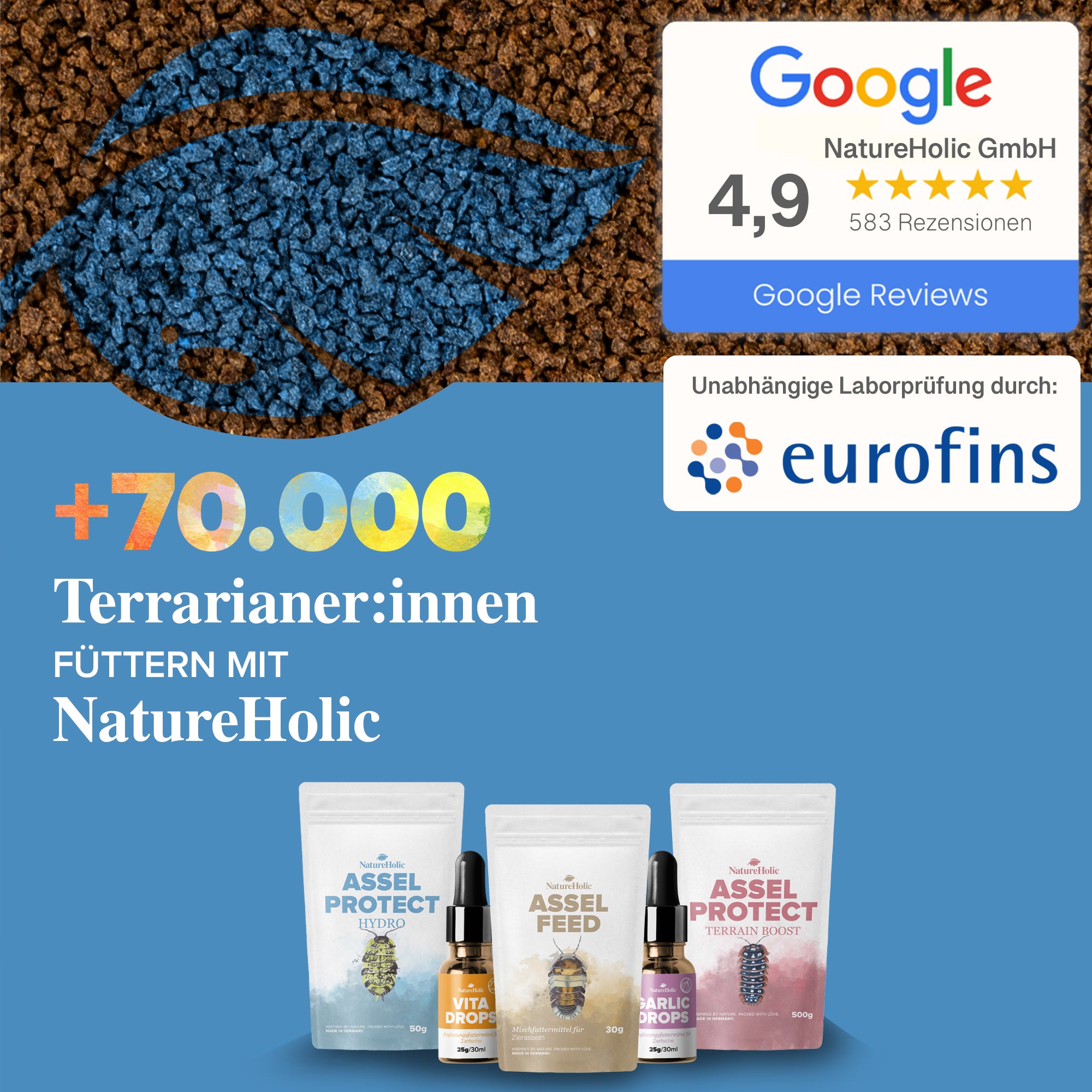 NatureHolic AsselFeed - Mischfutter für Asseln