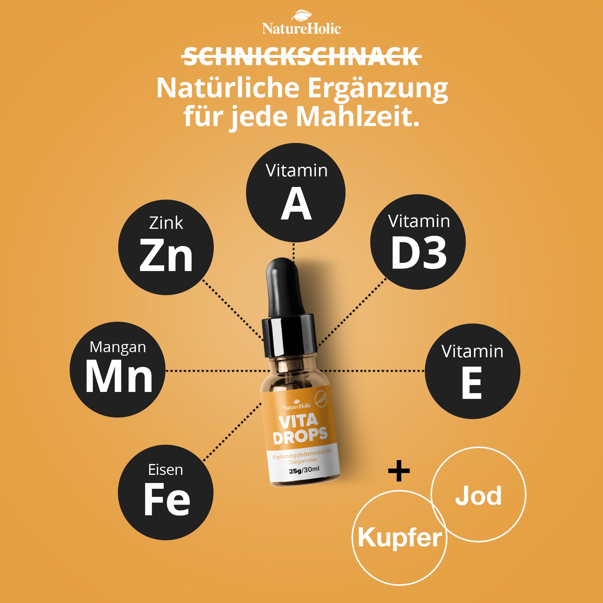 NatureHolic Vita Drops Shrimp - 30ml Garnelenfutter Zusatz für mehr Vitalität
