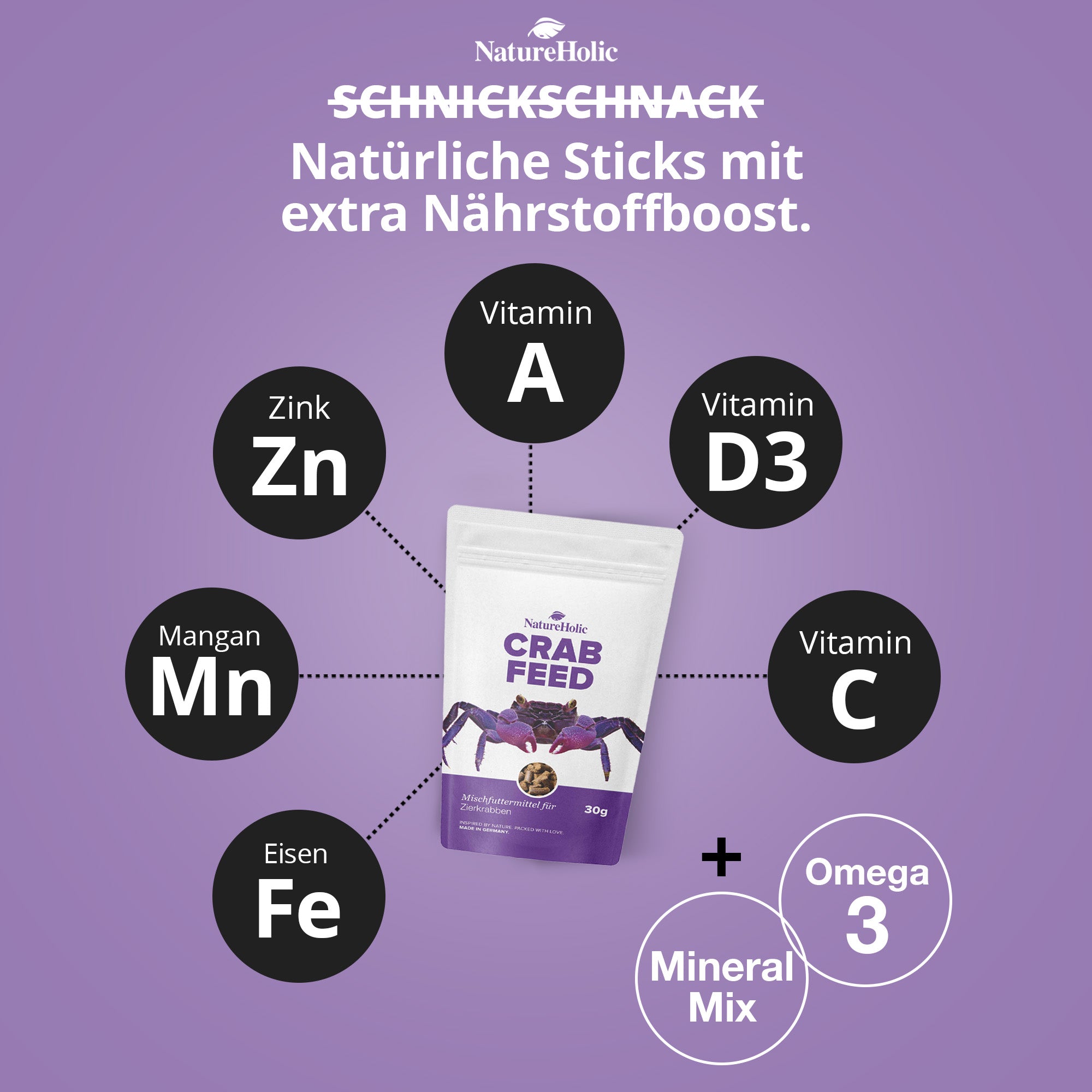 NatureHolic - Krabbenfeed - Krabbenfutter - 30g - Crabfeed