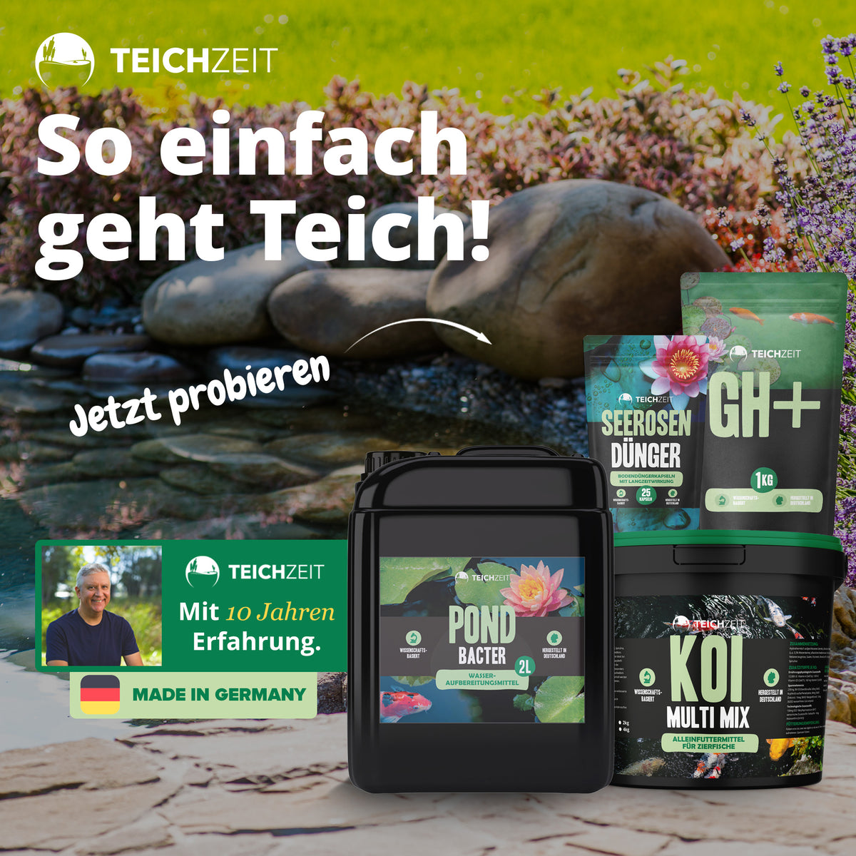 Teichzeit Seerosen Dünger - Langzeitdünger mit 2 in 1 Wirkprinzip