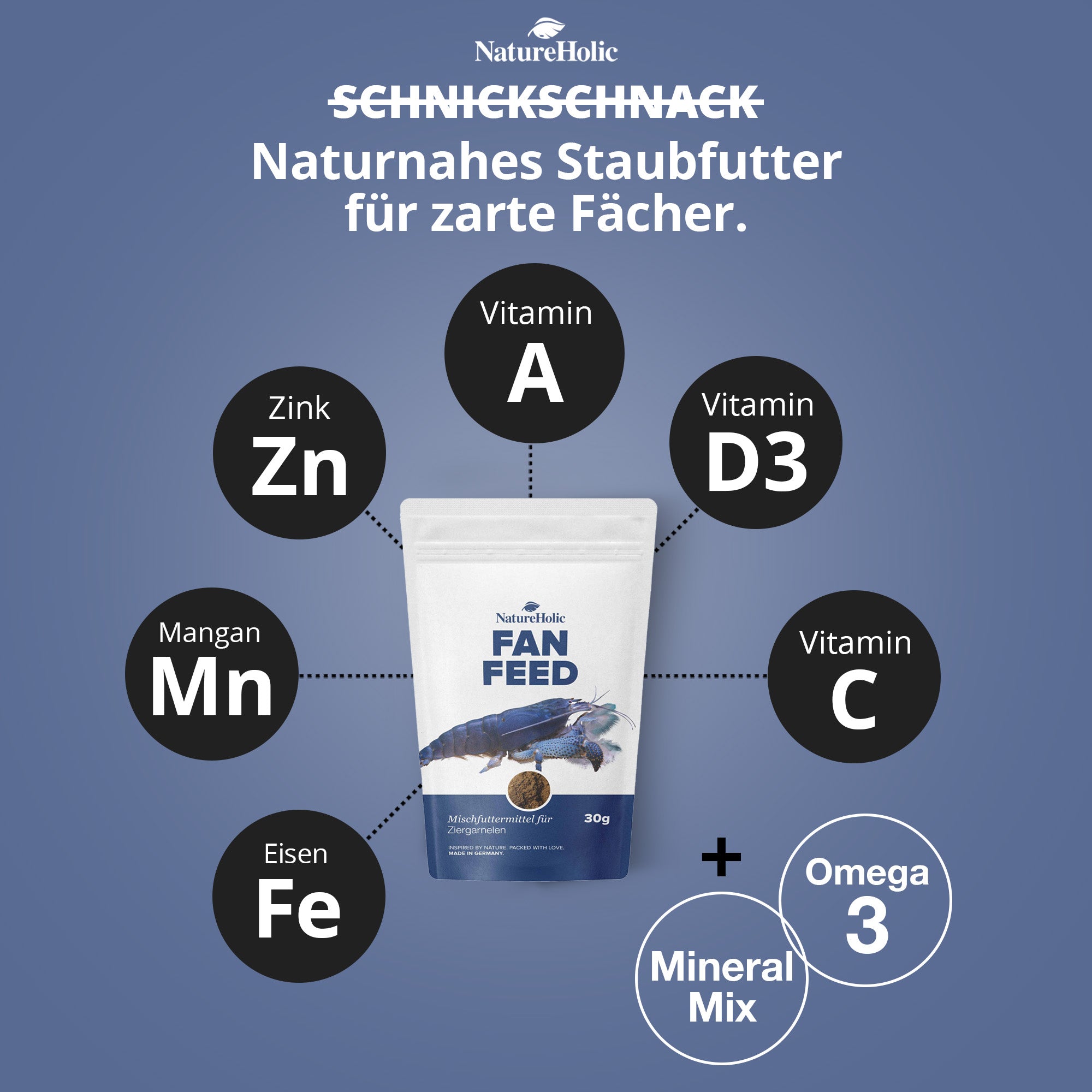 NatureHolic - Fächerfeed - Fächergarnelenfutter - 30g - Fanfeed