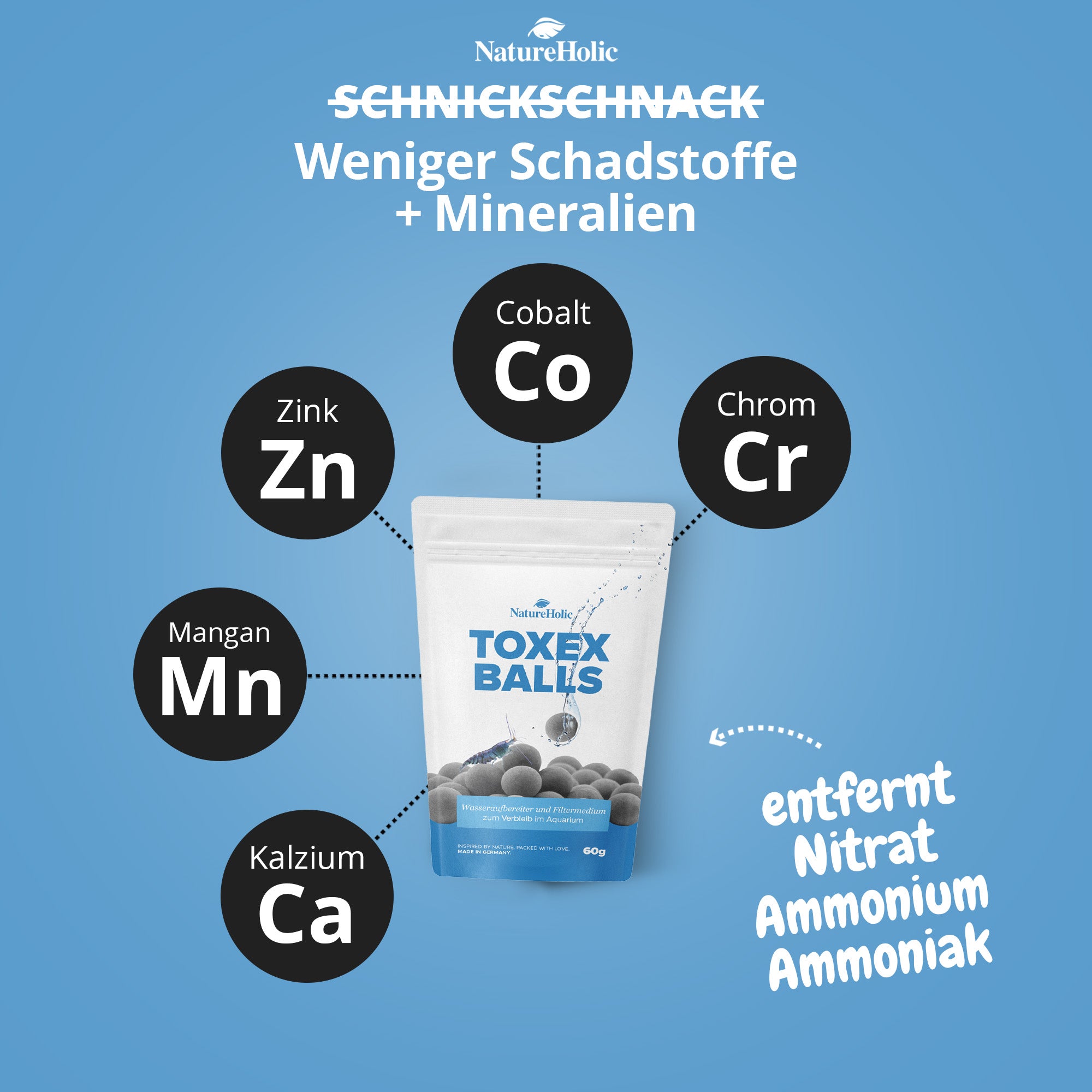 NatureHolic ToxEx Balls - Wasseraufbereiter - 60g