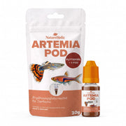 NatureHolic ArtemiaPod 30 g, Flasche Futtergel mit Pod und Saugnapf, freigestellt