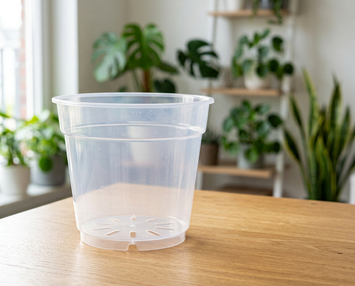 NatureHolic CrystalPot transparenter Pflanztopf in Einzelansicht