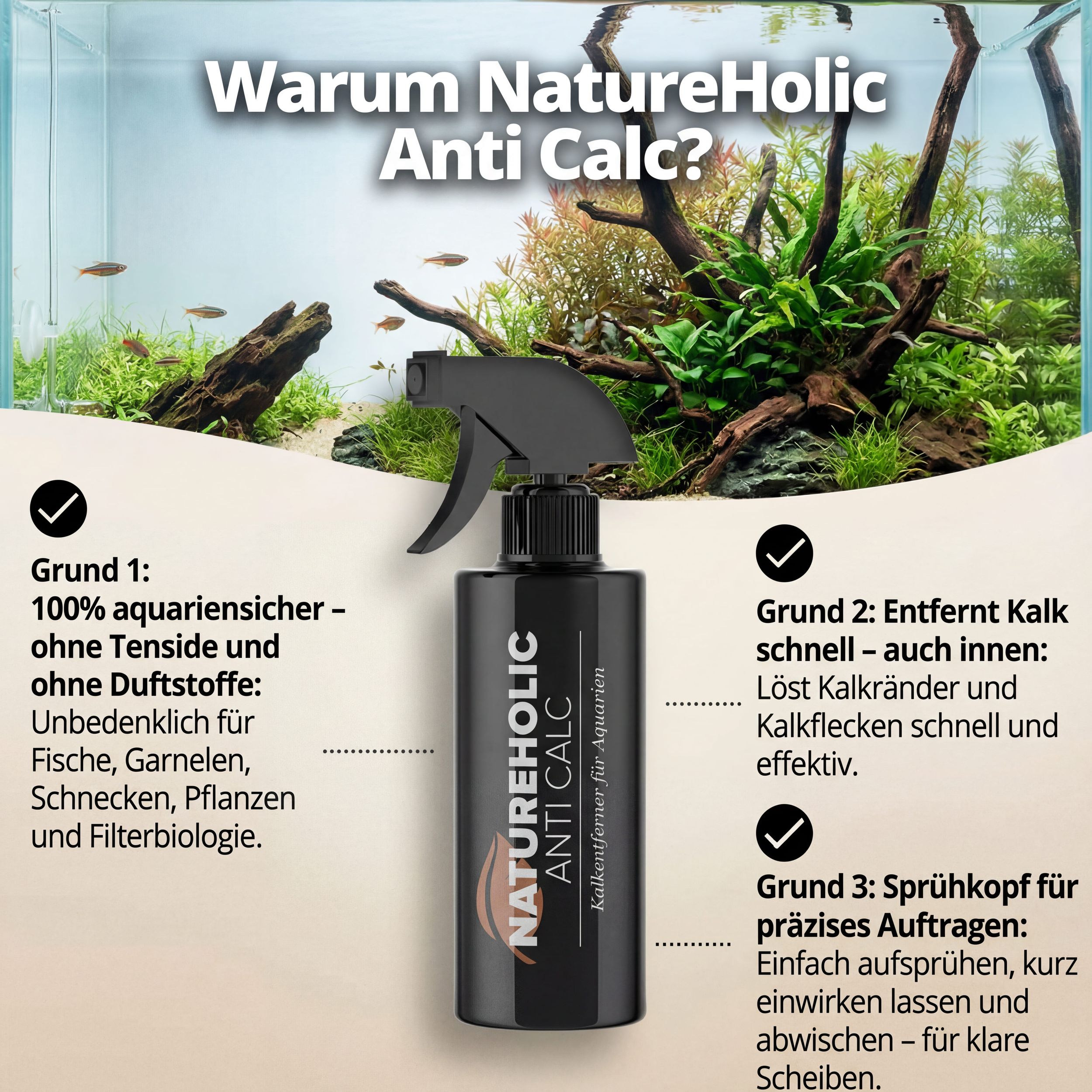 Kalkreiniger für Aquarien