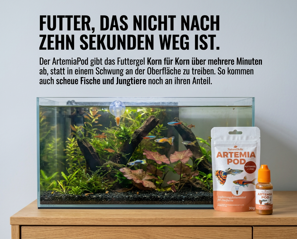 NatureHolic - ArtemiaPod 30 g - Futtergel mit Pod für Zierfische